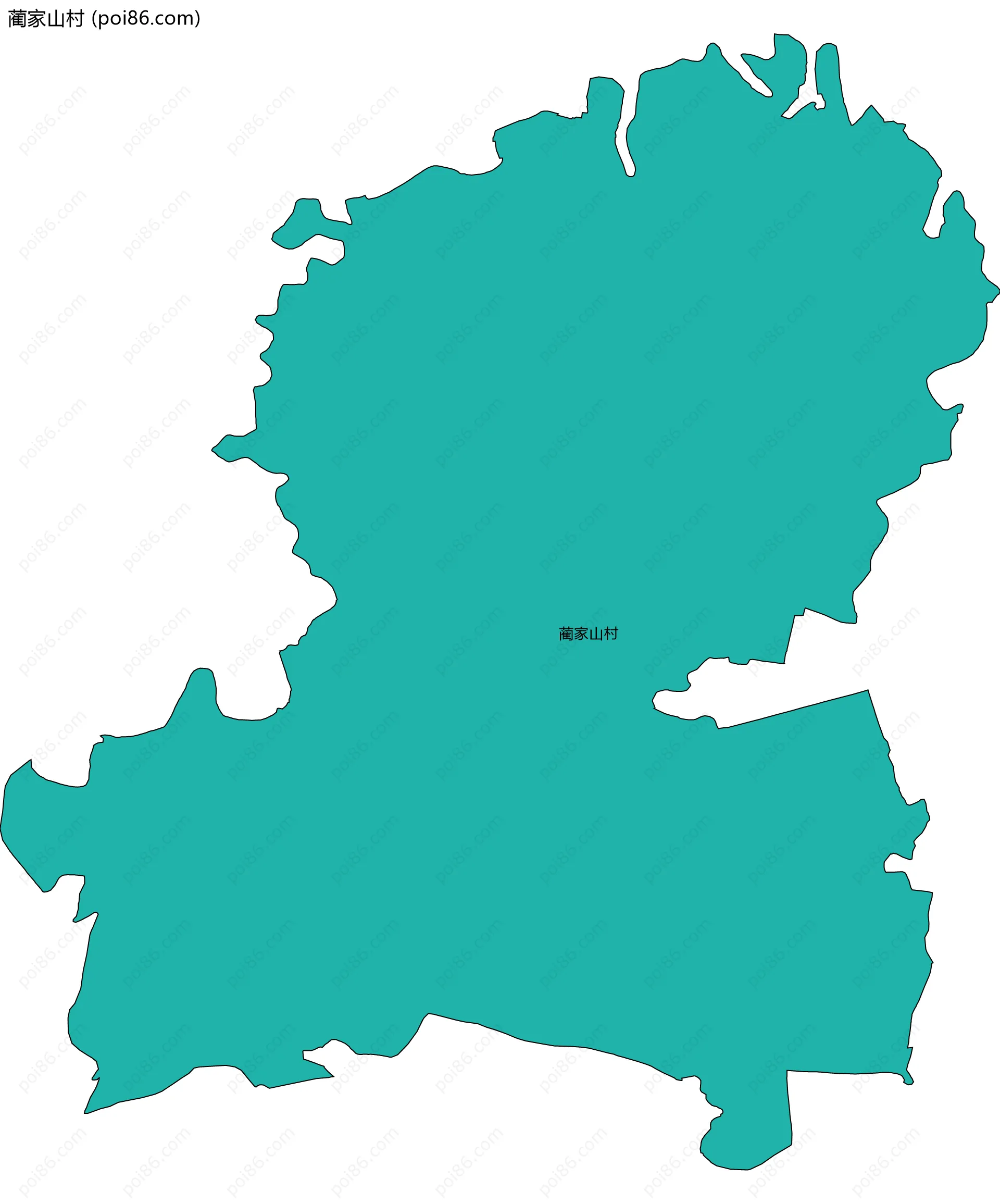 蔺家山村边界地图