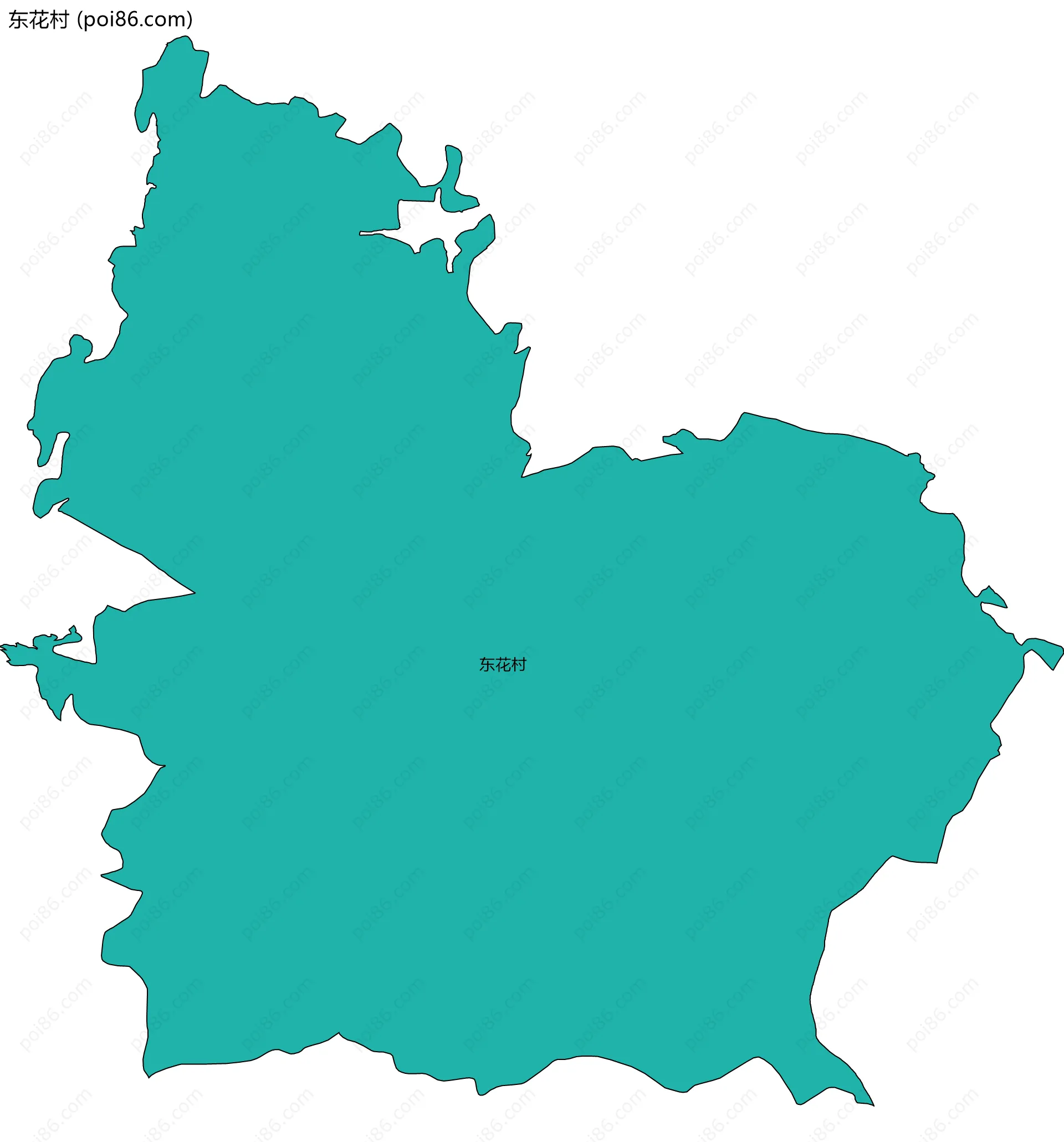 东花村边界地图