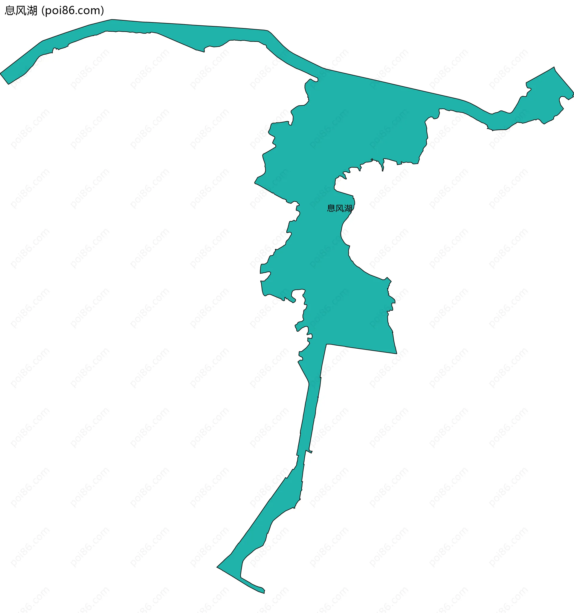 息风湖边界地图