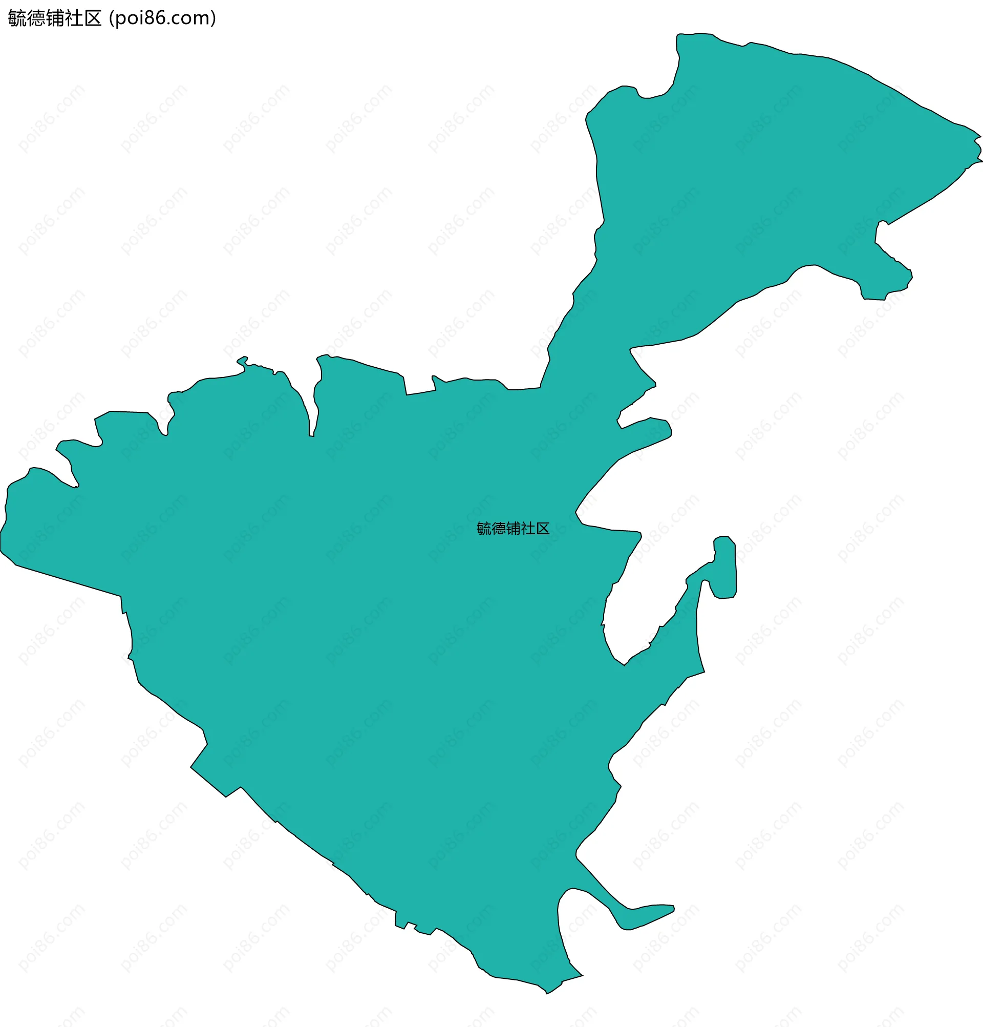 毓德铺社区边界地图