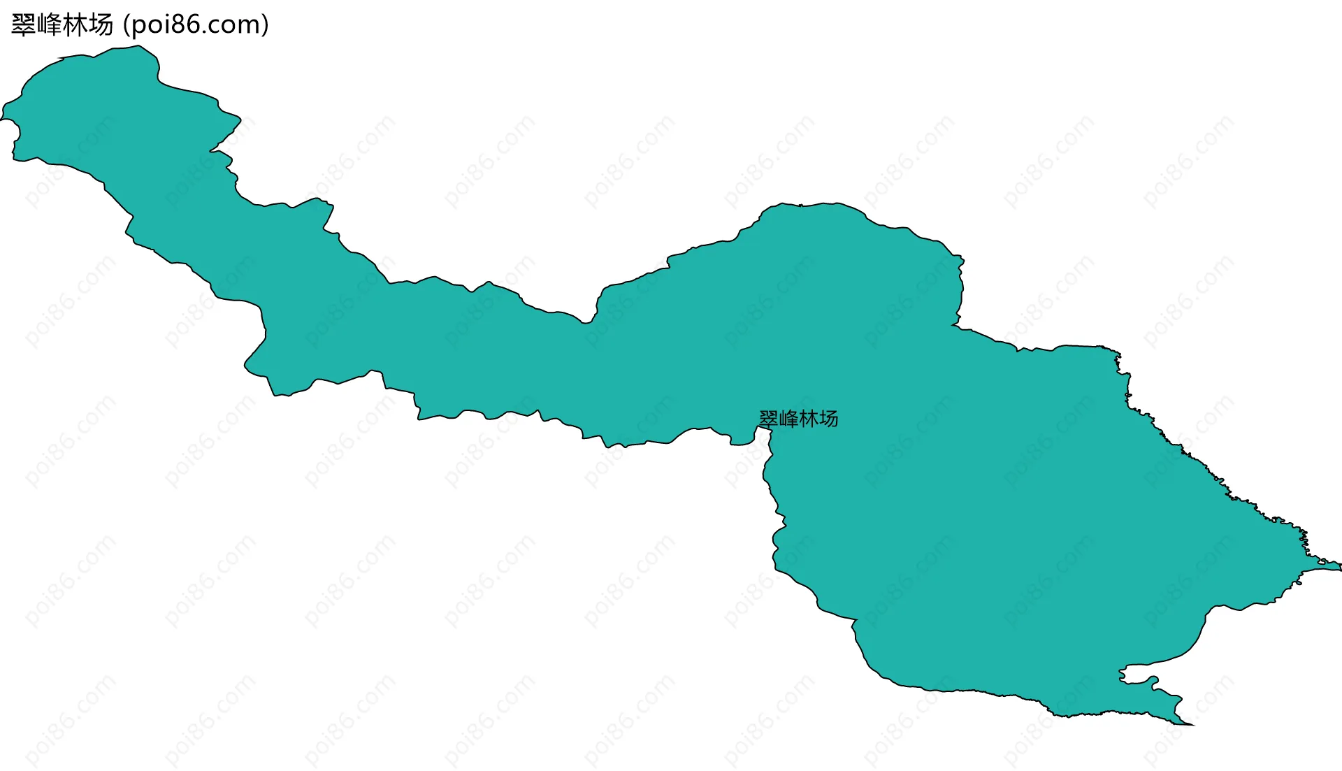 翠峰林场边界地图(五级行政区划)