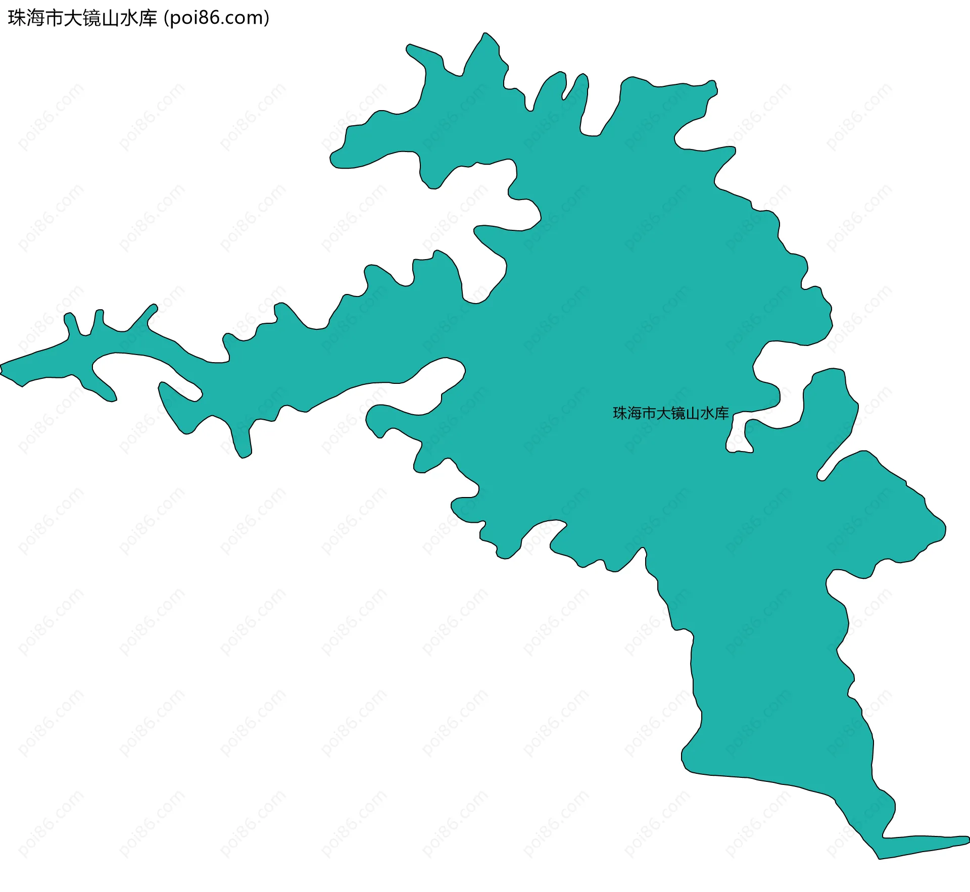 珠海市大镜山水库边界地图