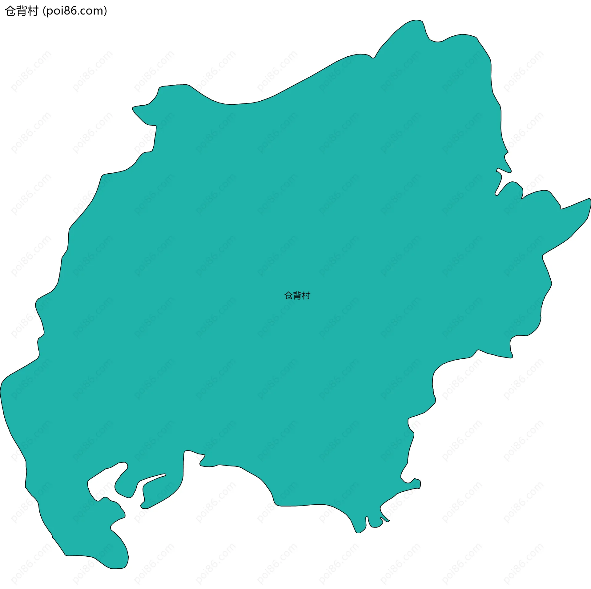 仓背村边界地图