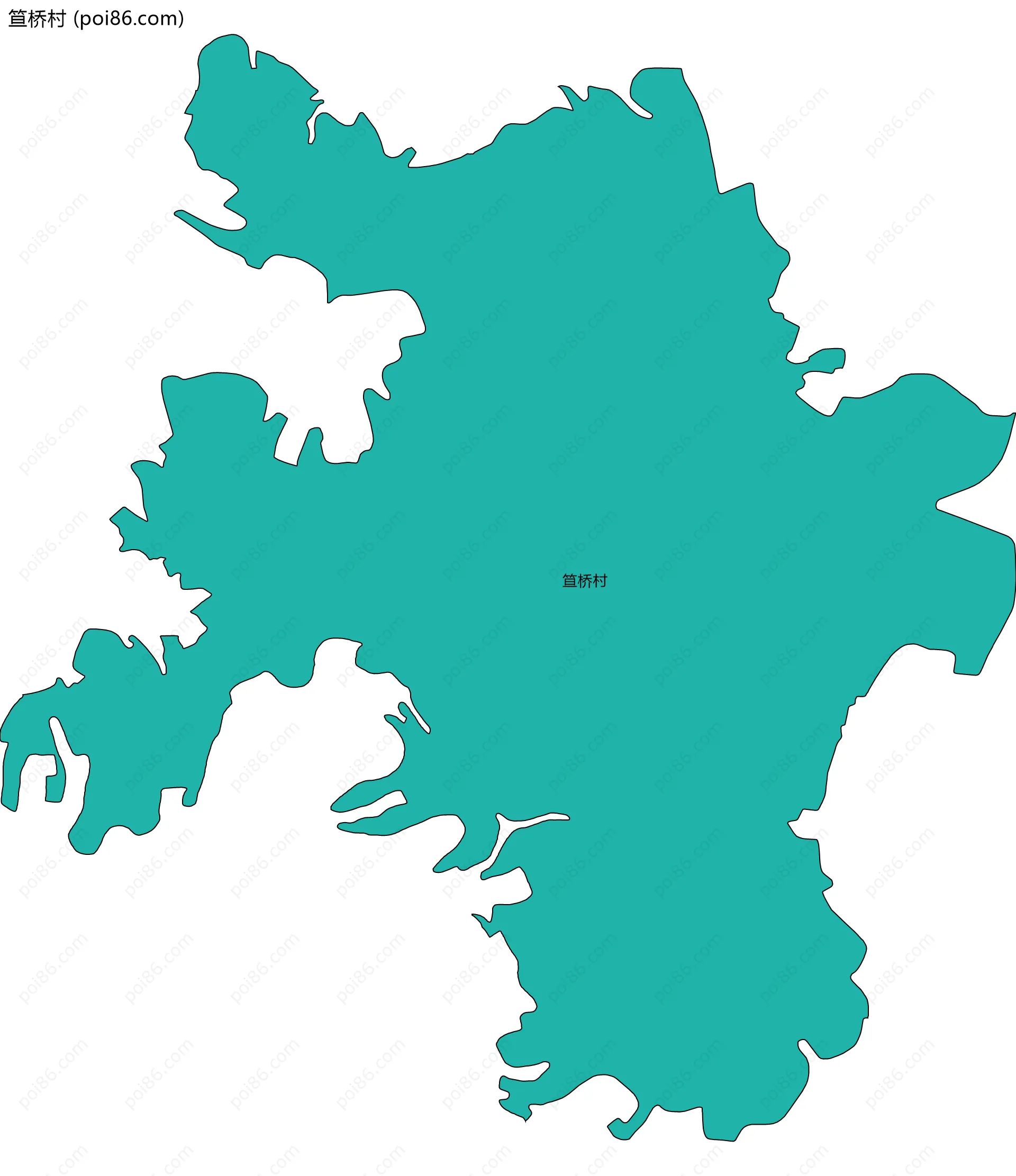 笪桥村边界地图