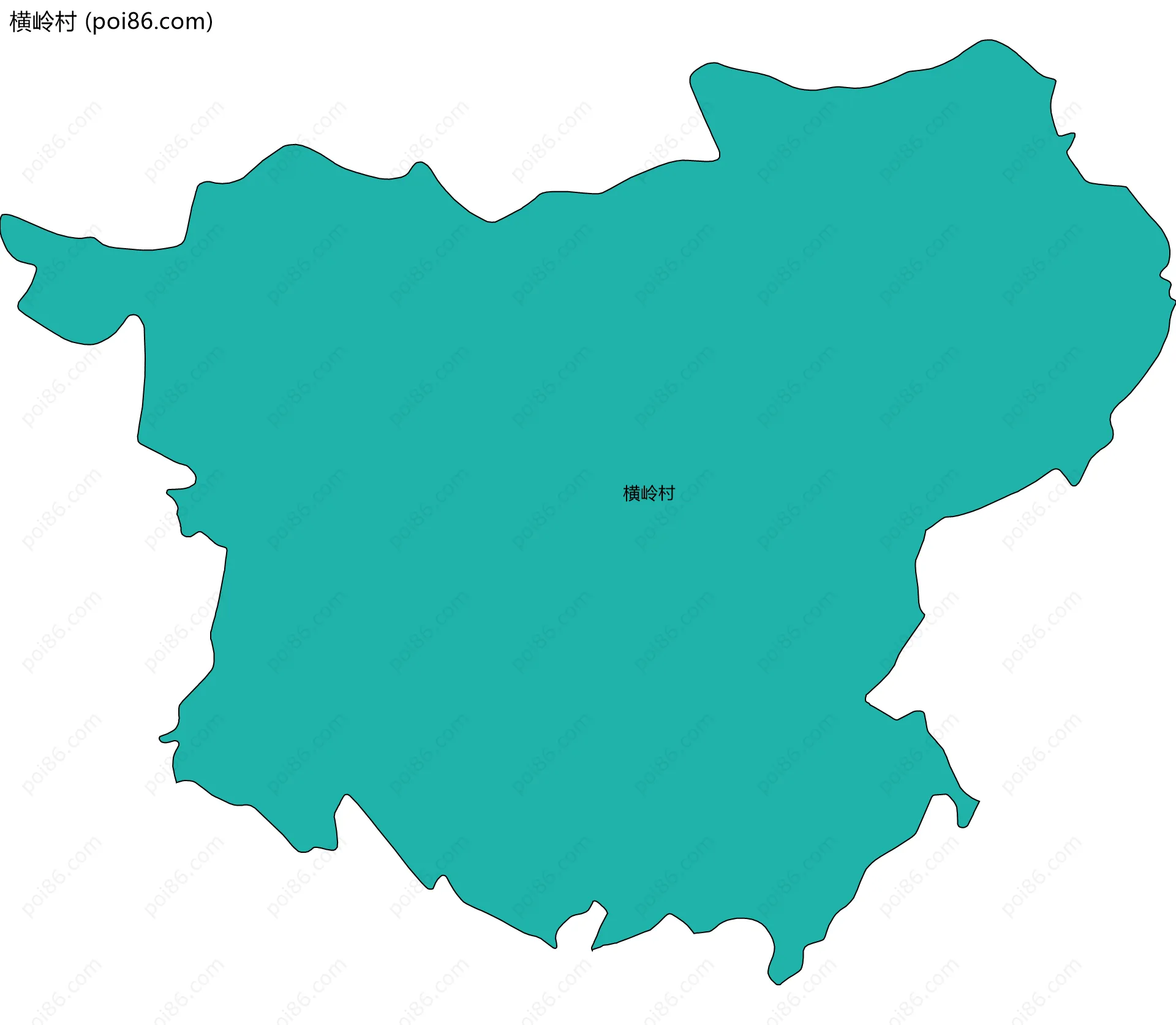 横岭村边界地图