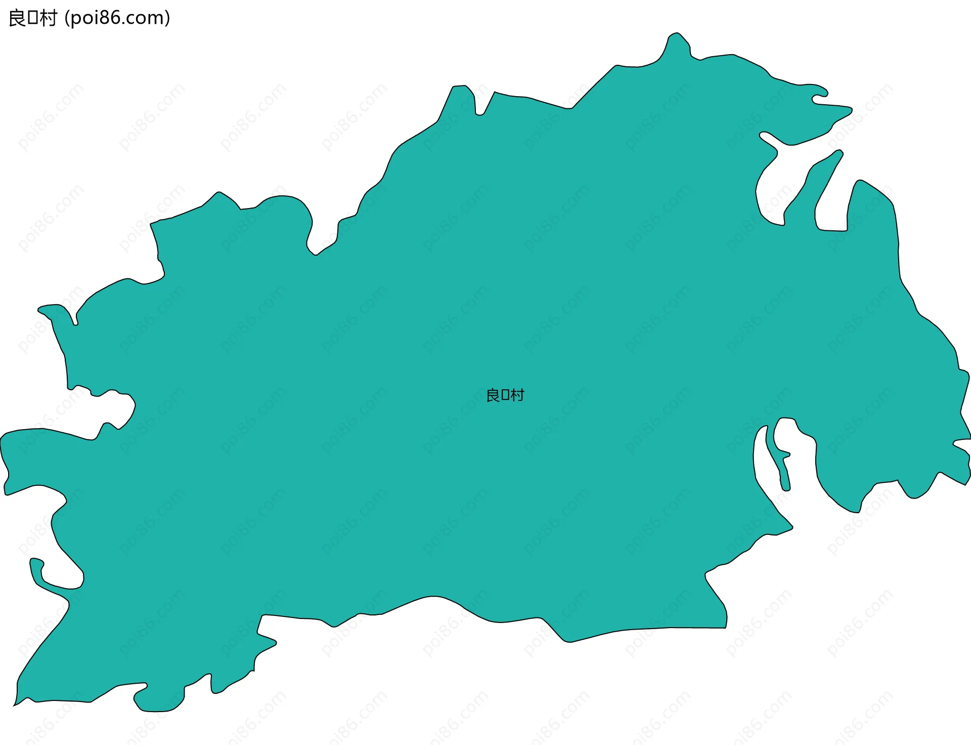 良村边界地图