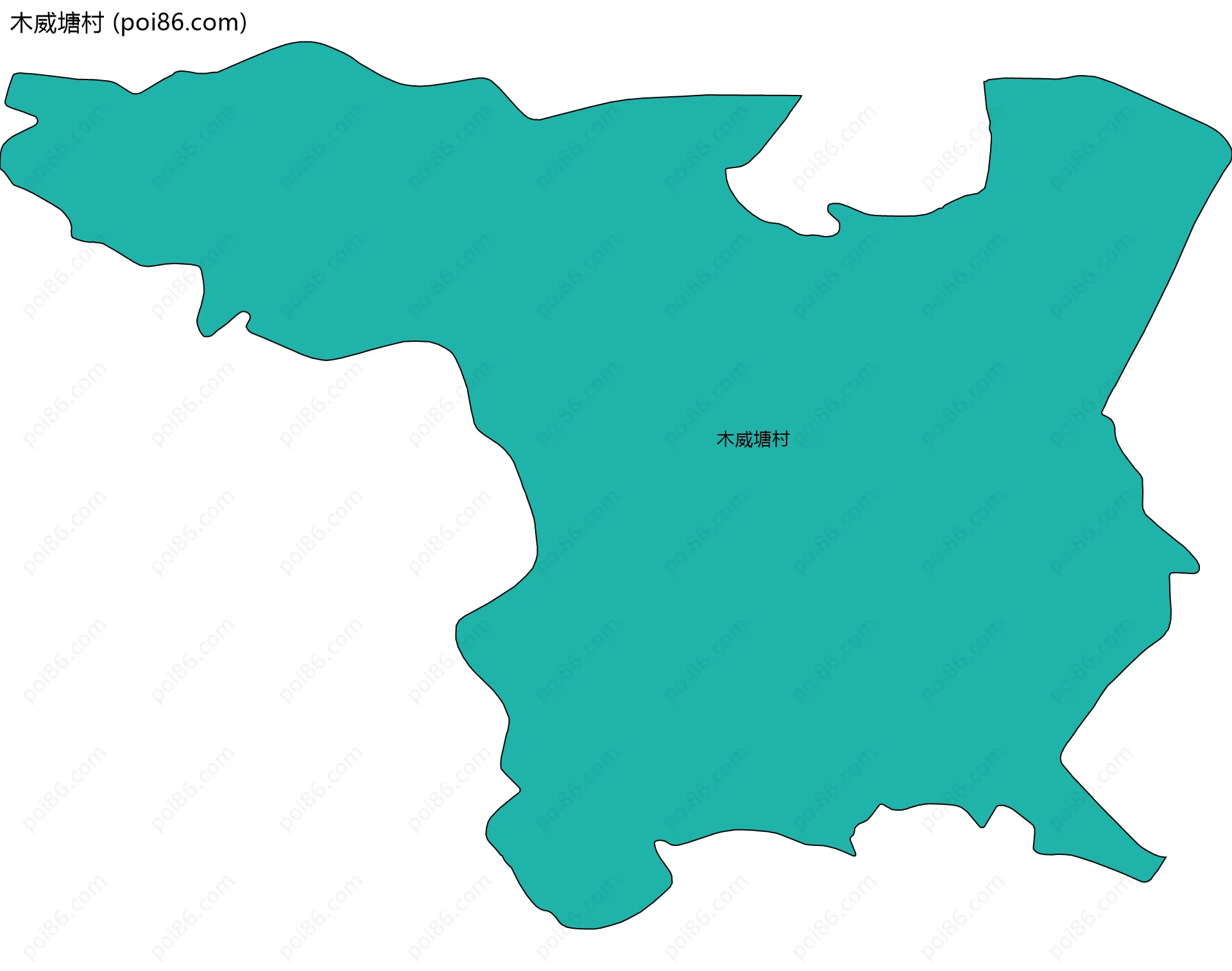 木威塘村边界地图