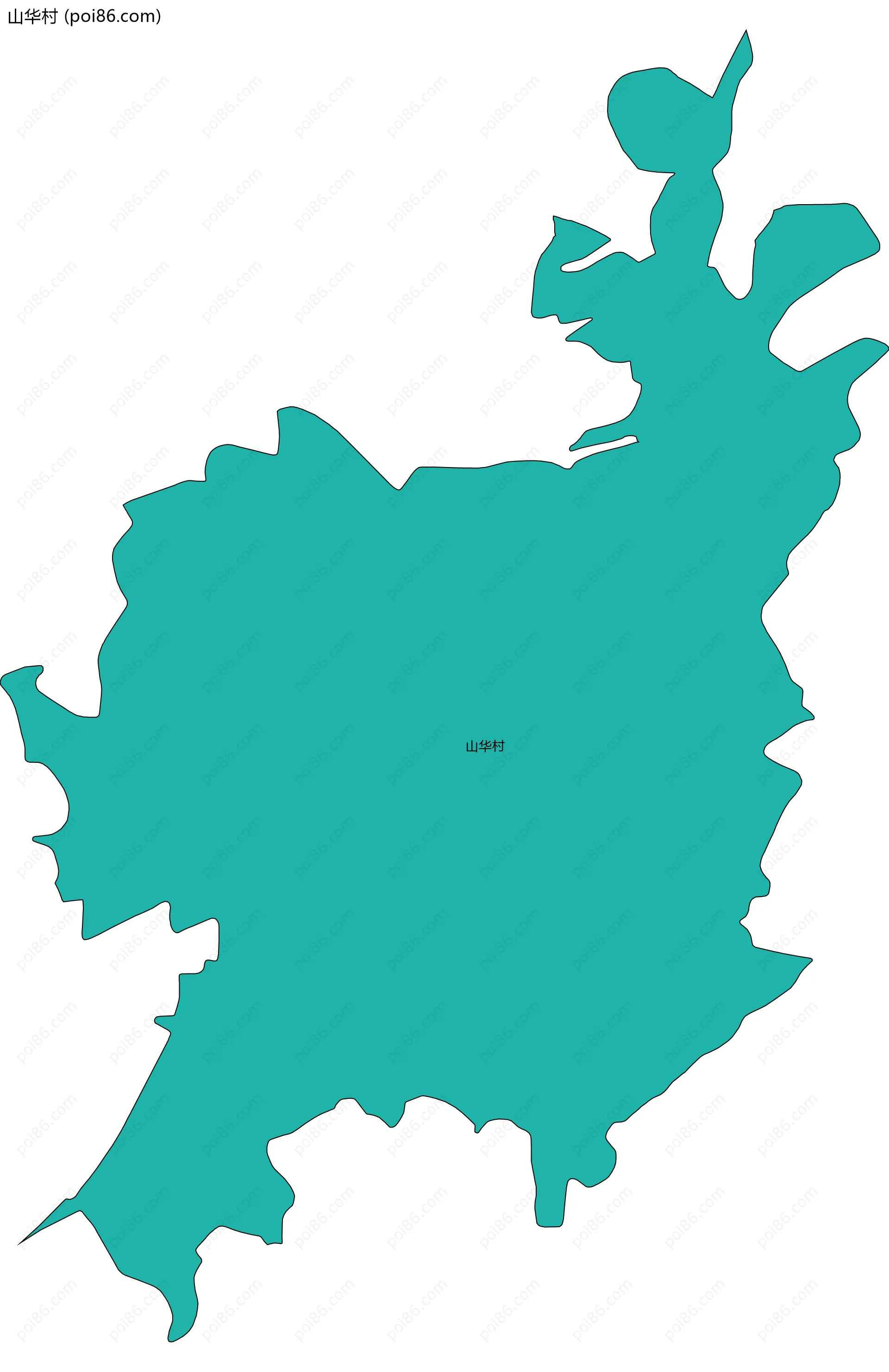 山华村边界地图