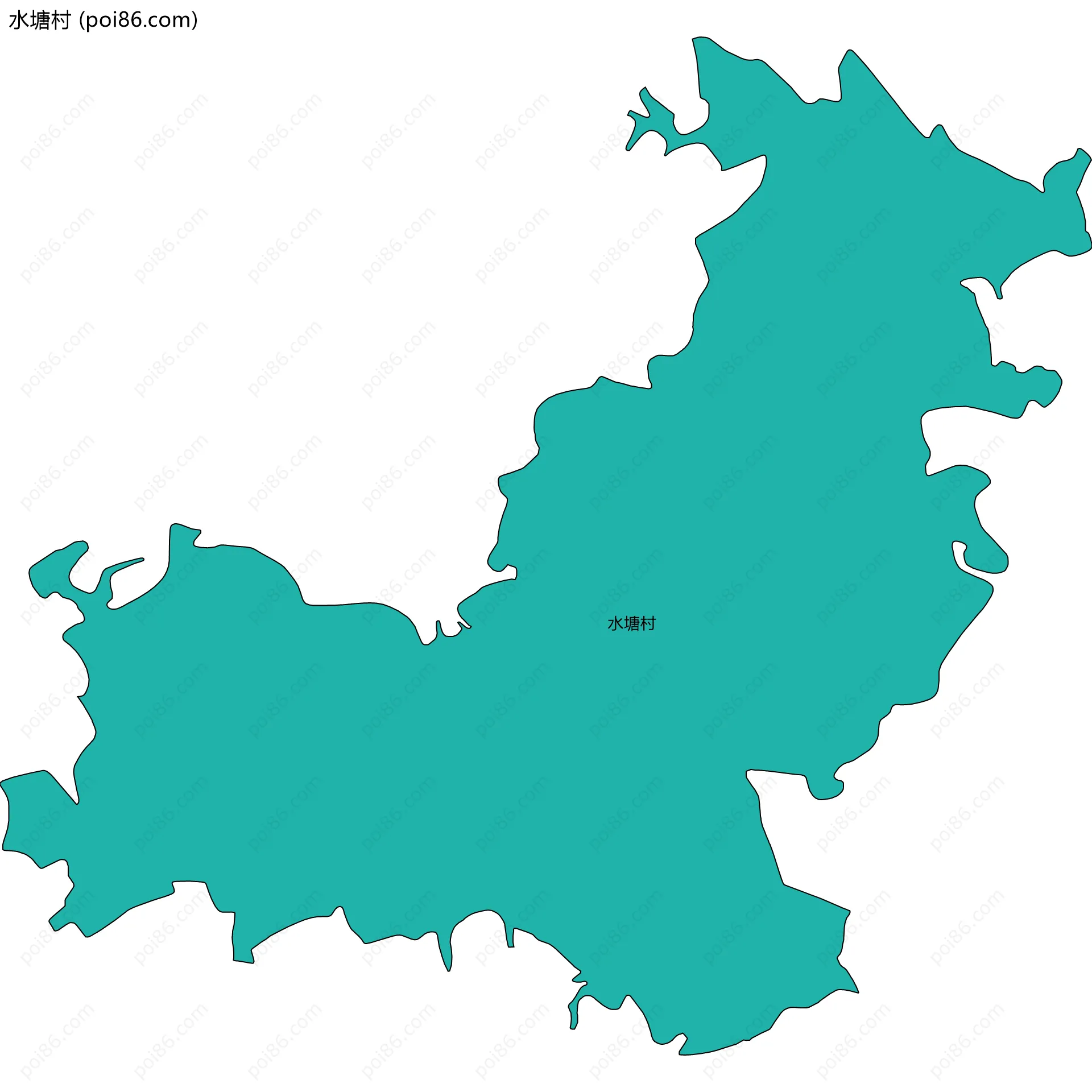 水塘村边界地图