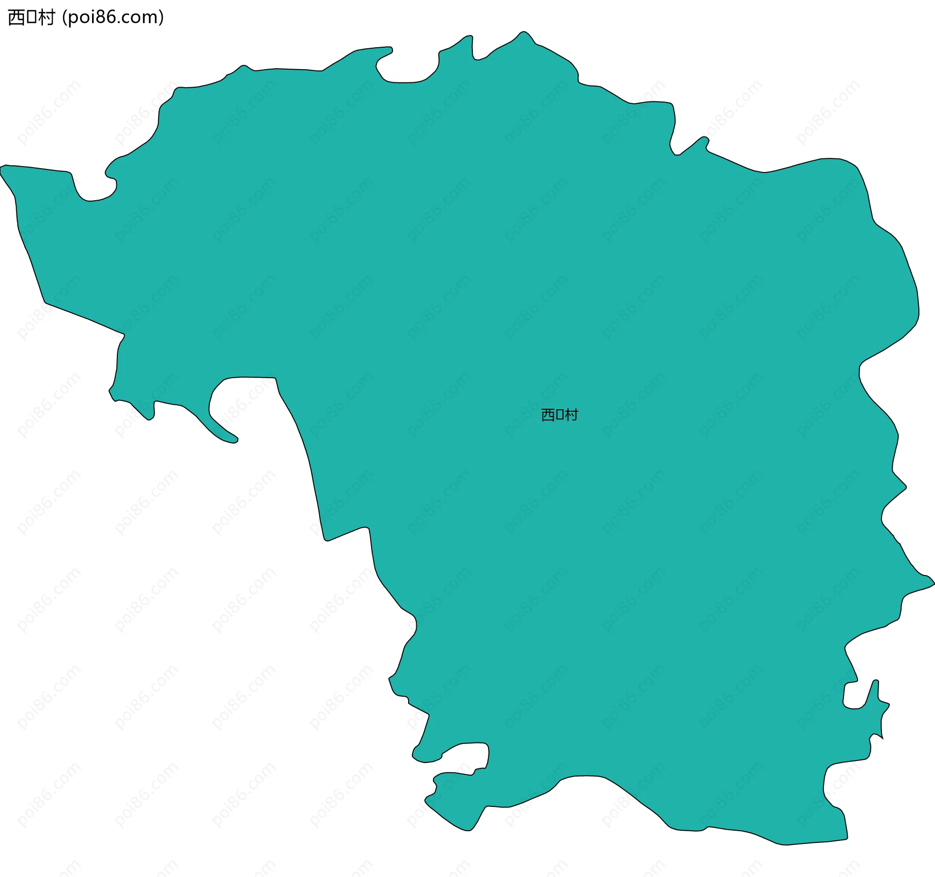 西村边界地图