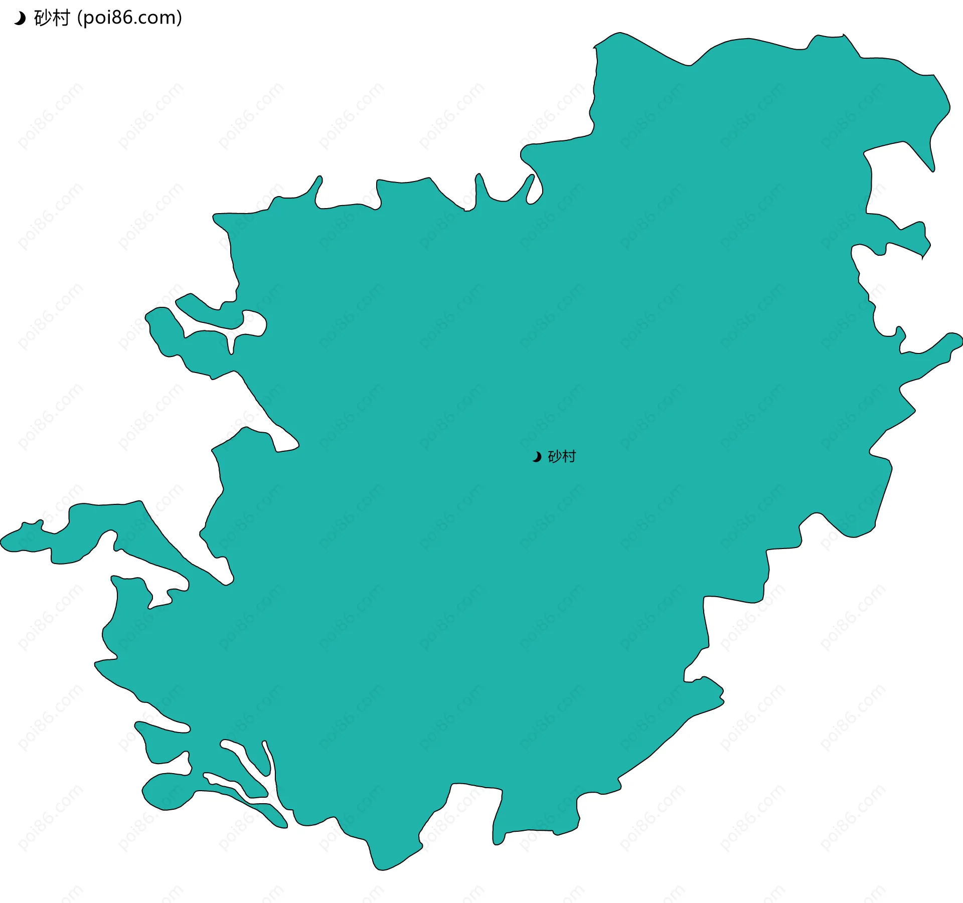 砂村边界地图