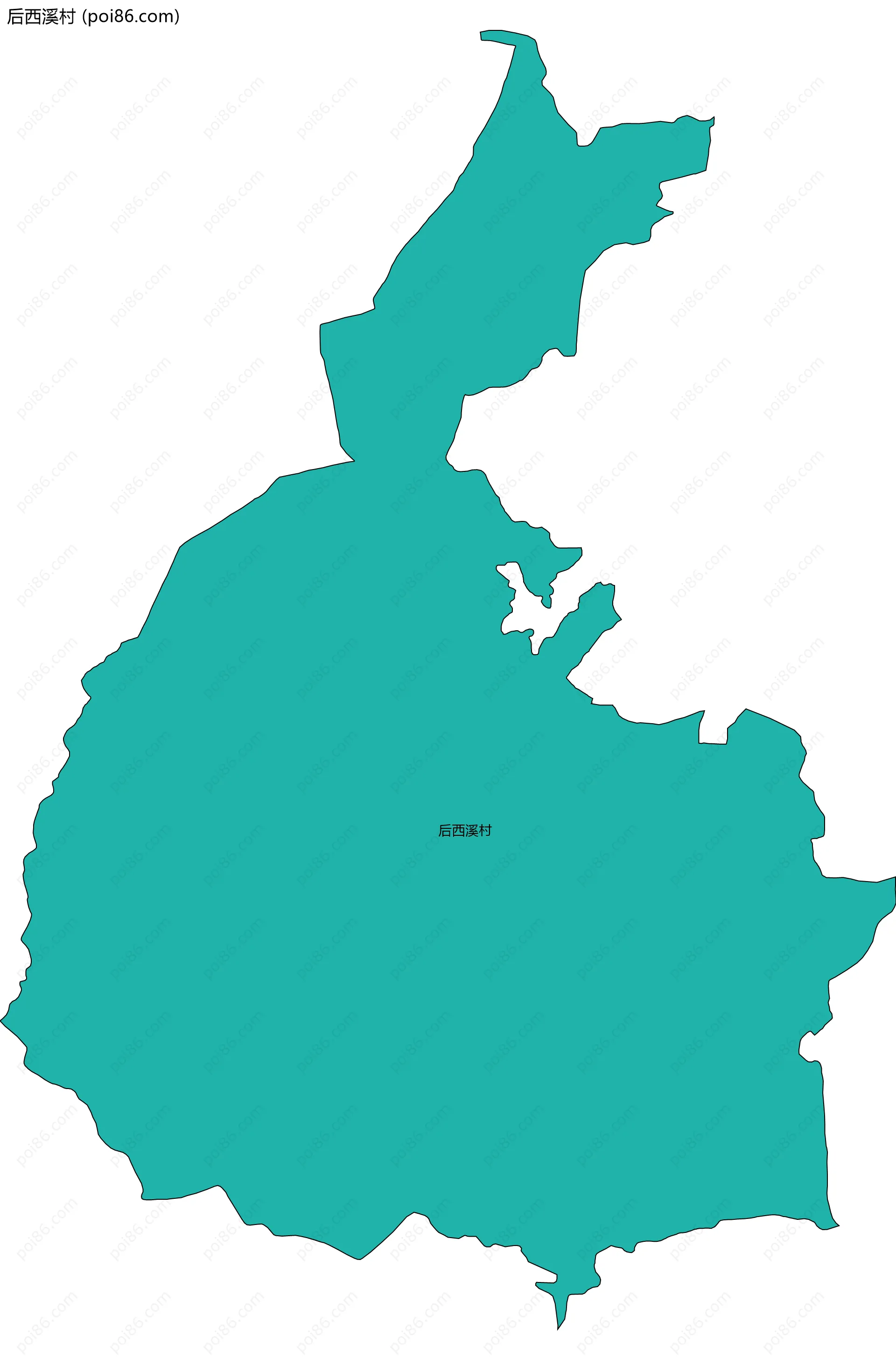 后西溪村边界地图