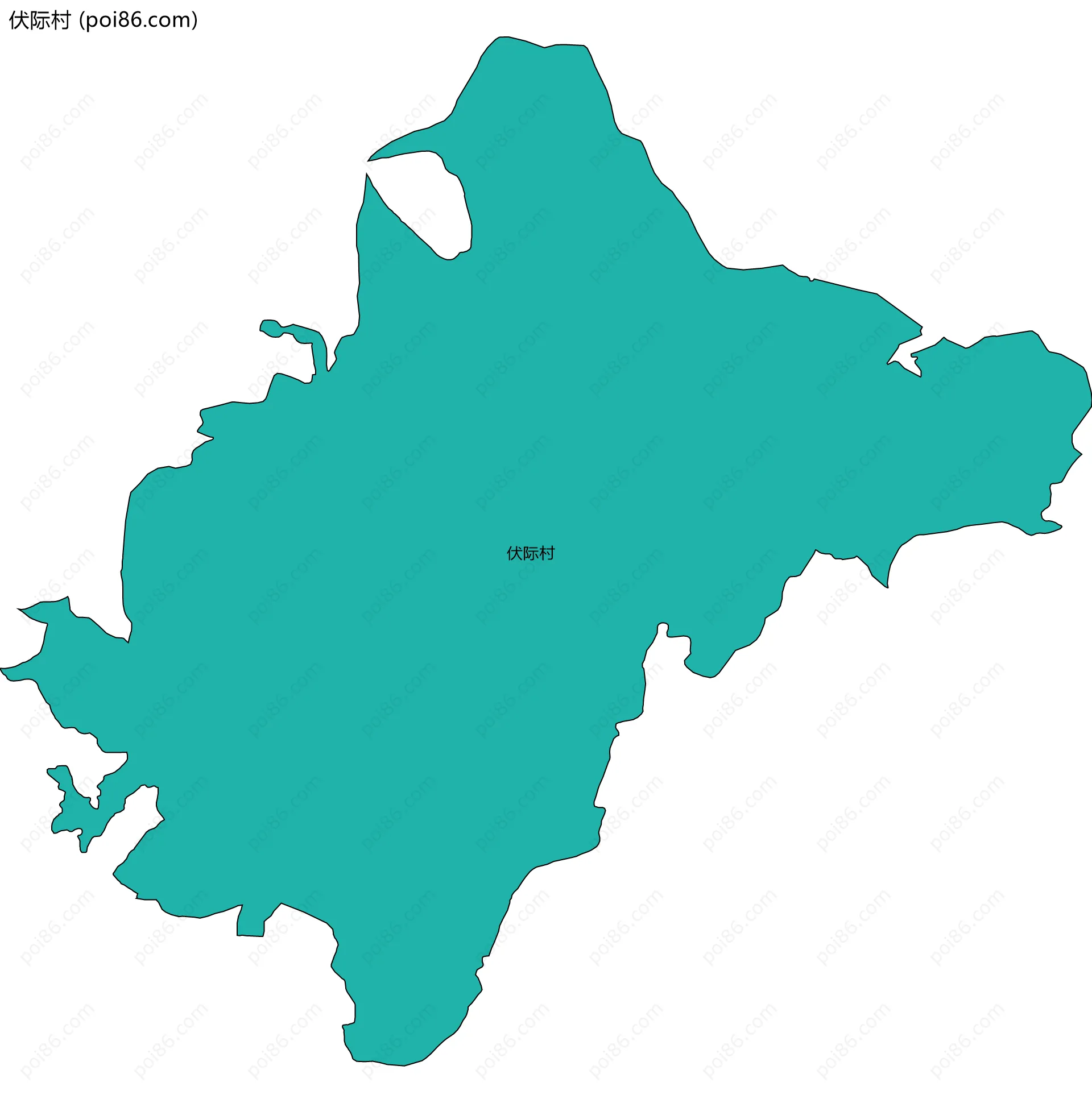 伏际村边界地图