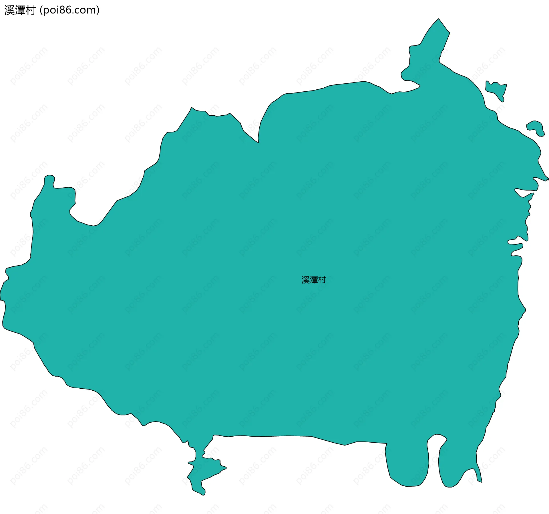 溪潭村边界地图