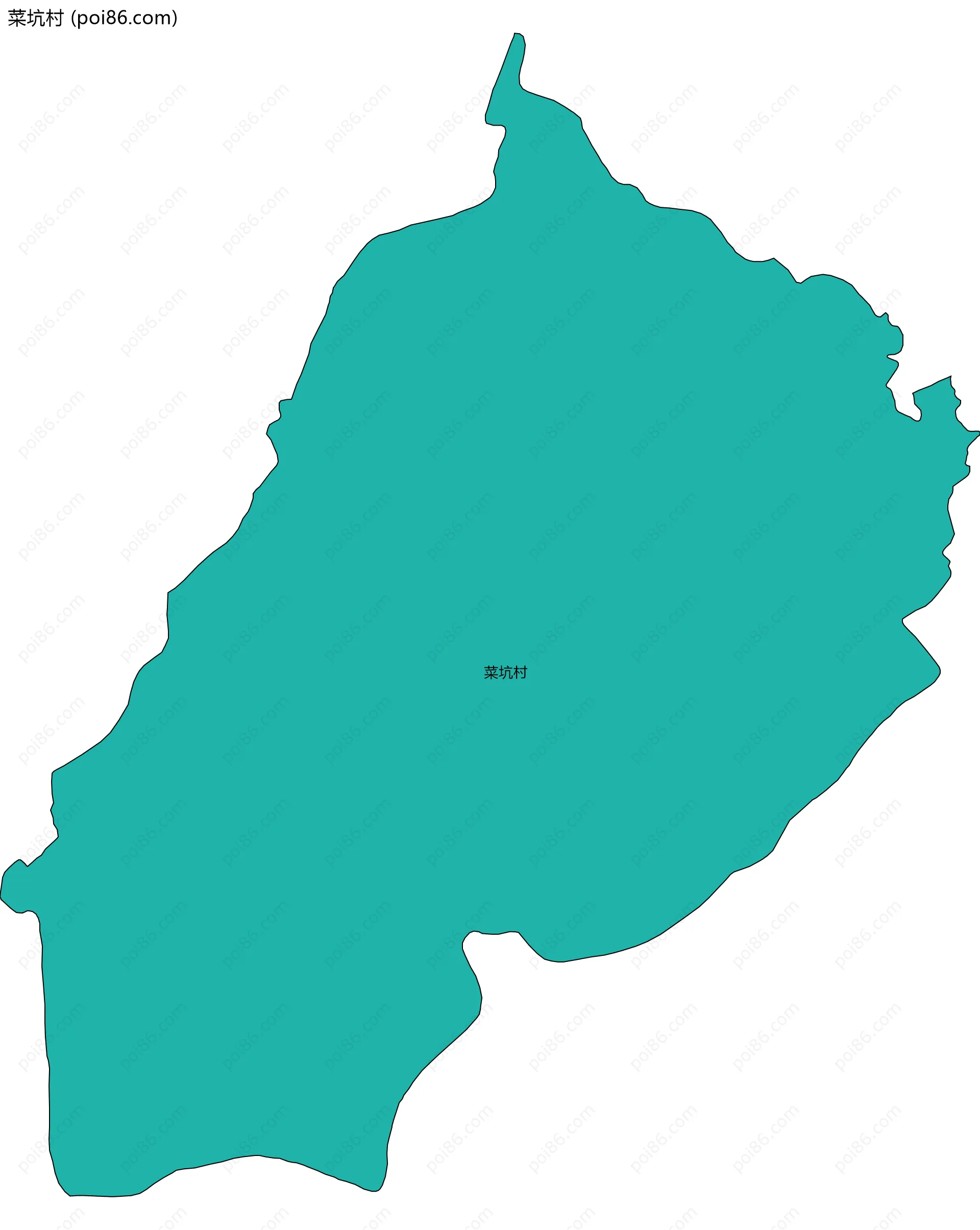 菜坑村边界地图