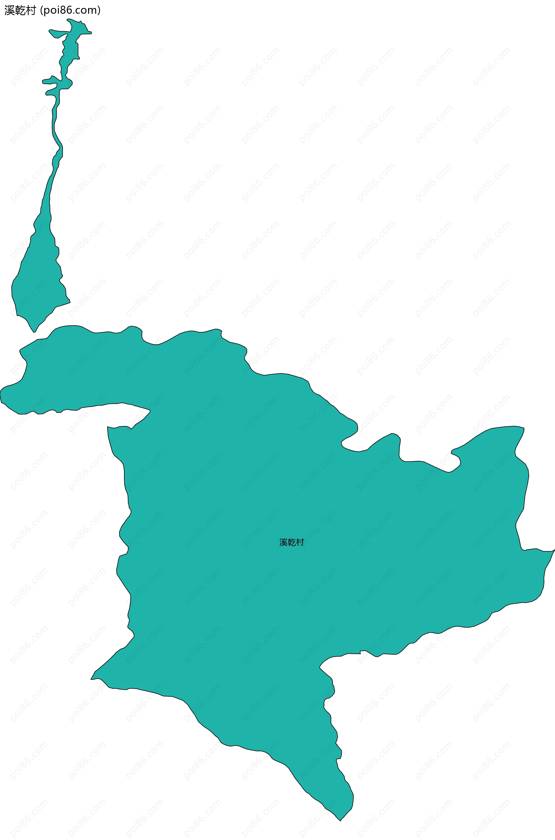 溪乾村边界地图