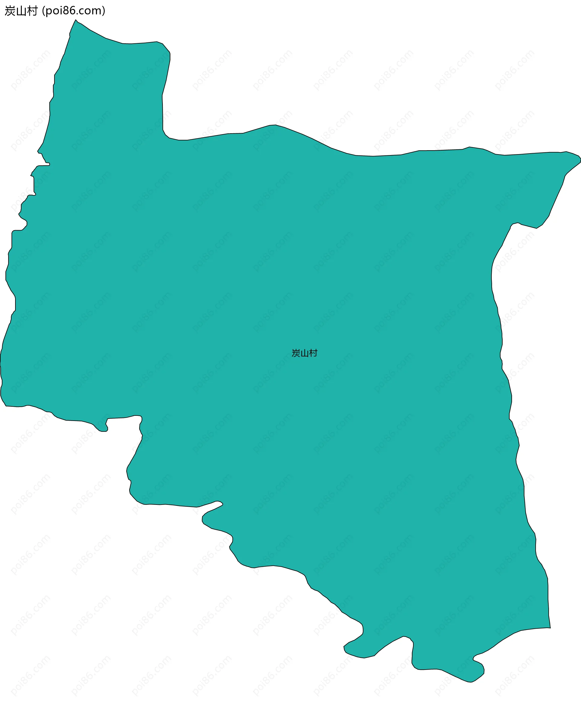 炭山村边界地图