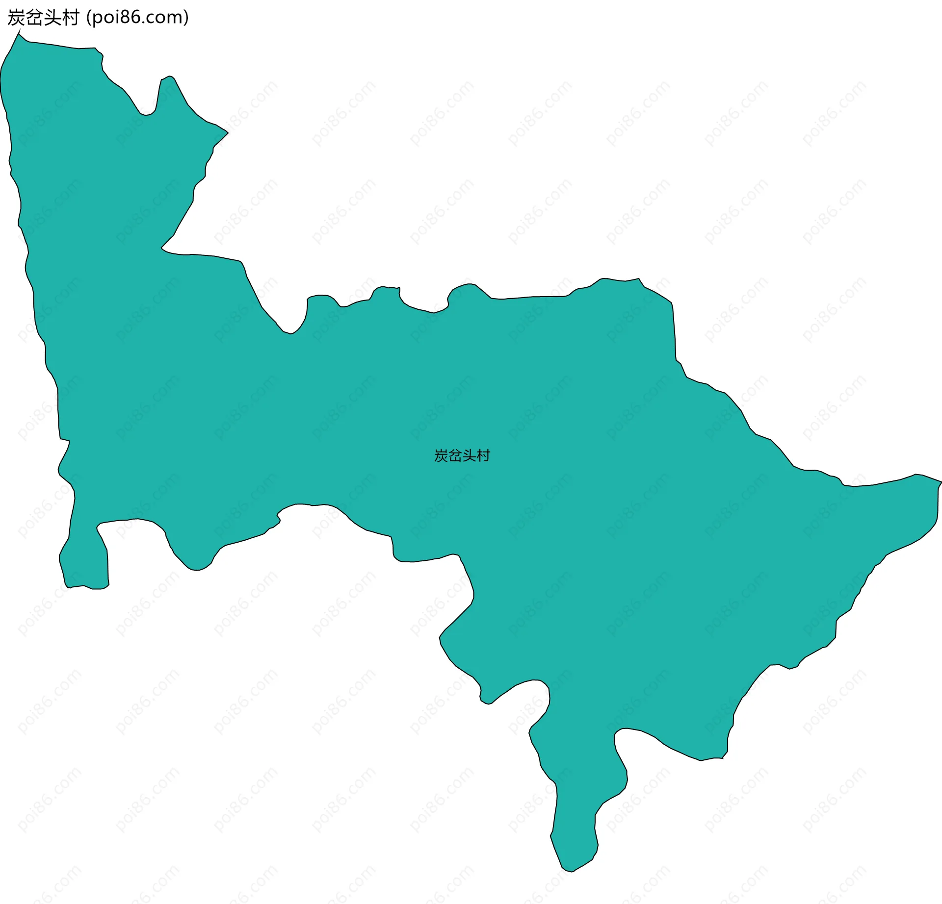 炭岔头村边界地图