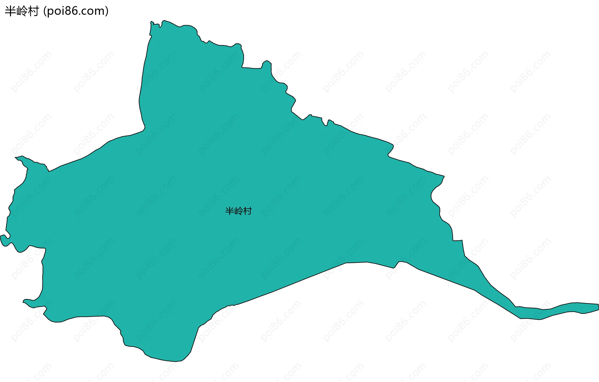 半岭村边界地图