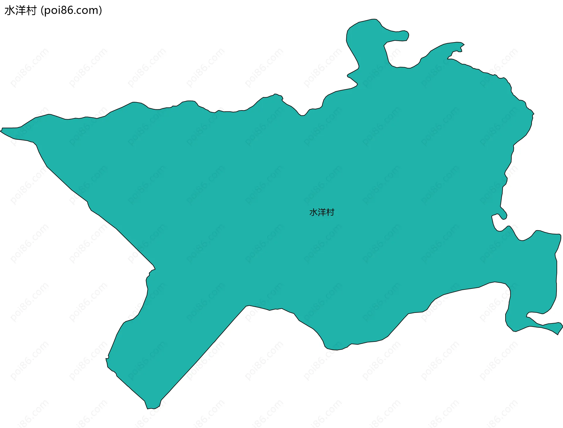 水洋村边界地图