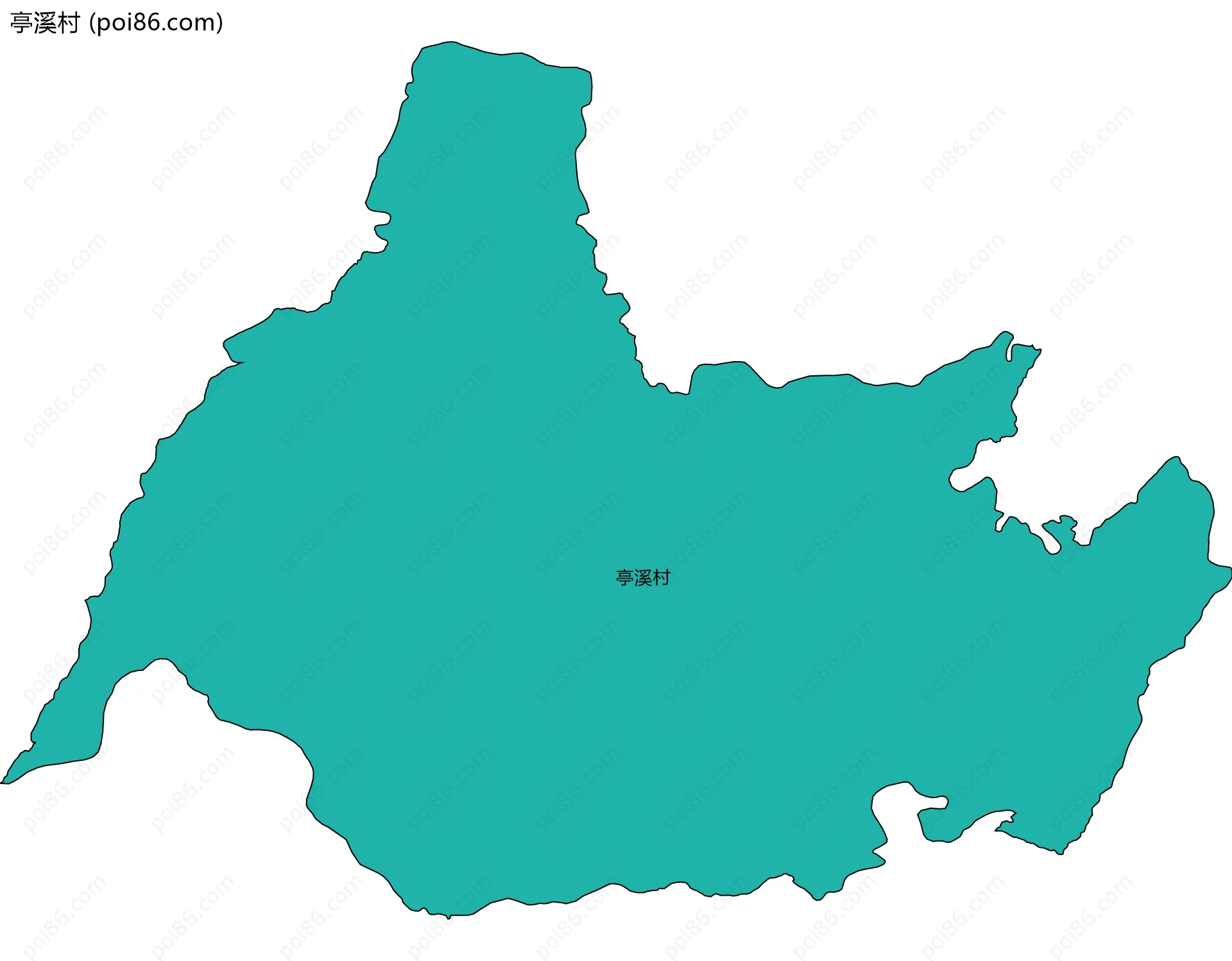 亭溪村边界地图