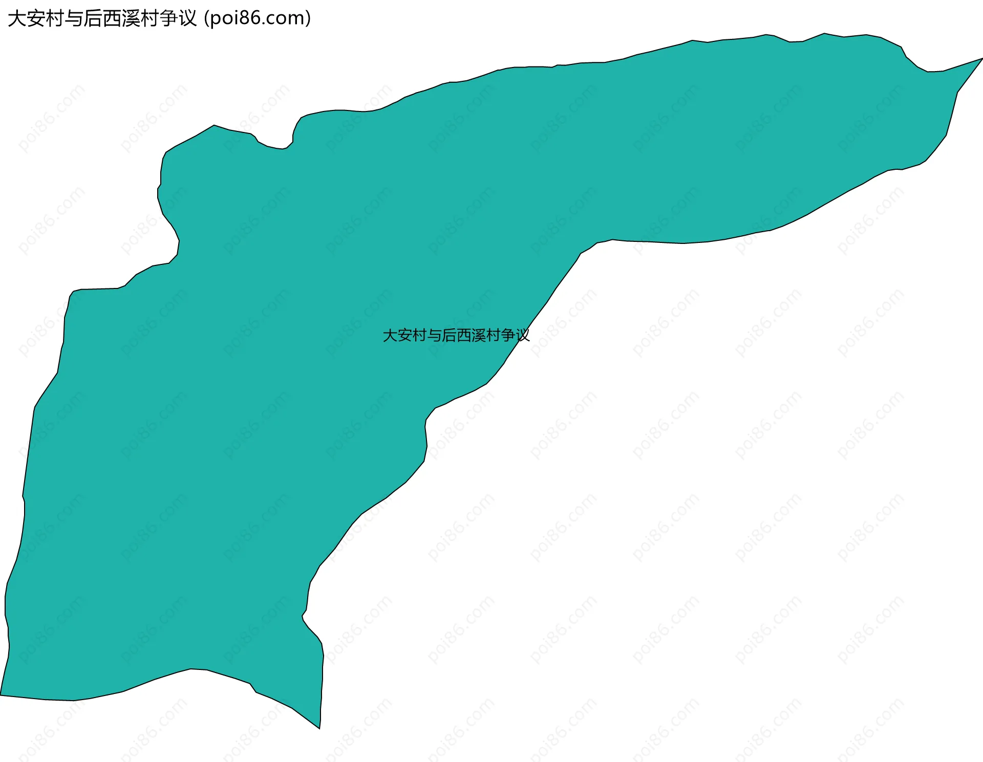 大安村与后西溪村争议边界地图