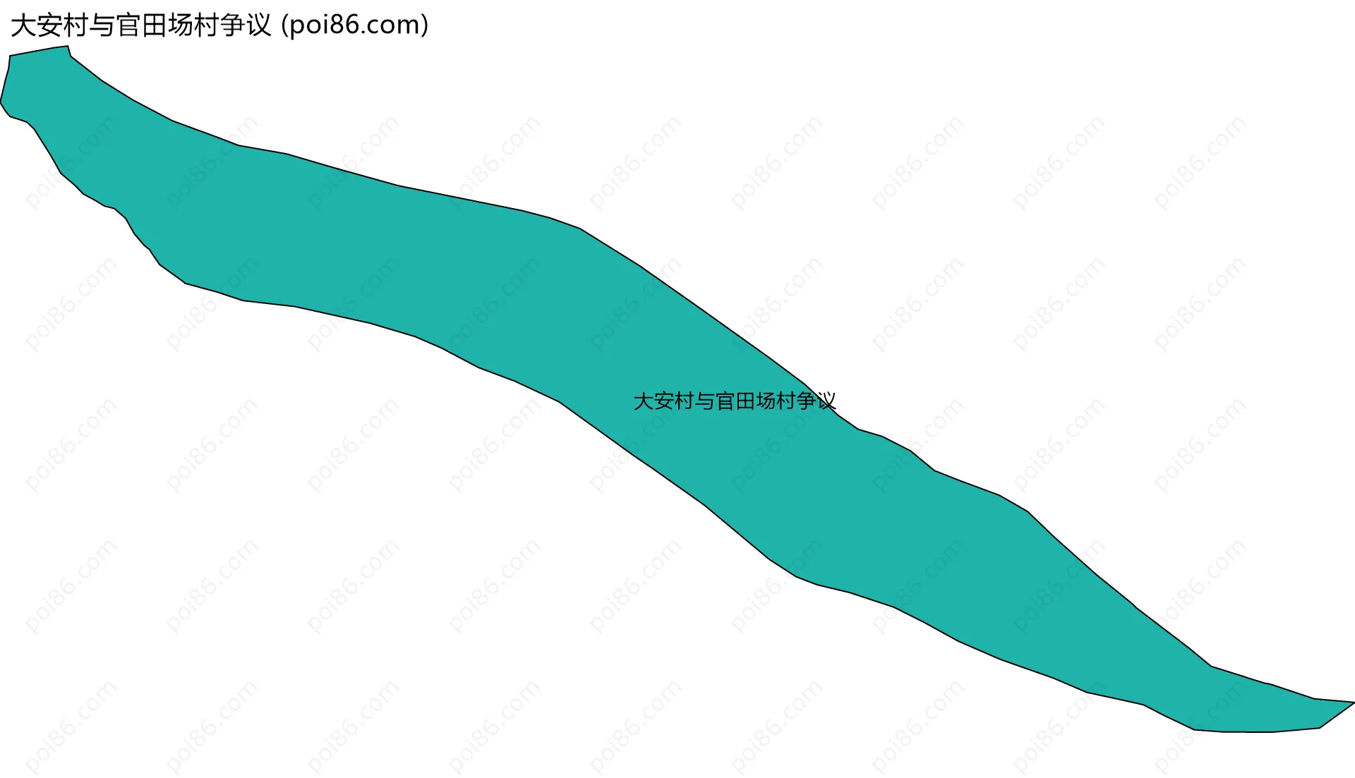 大安村与官田场村争议边界地图