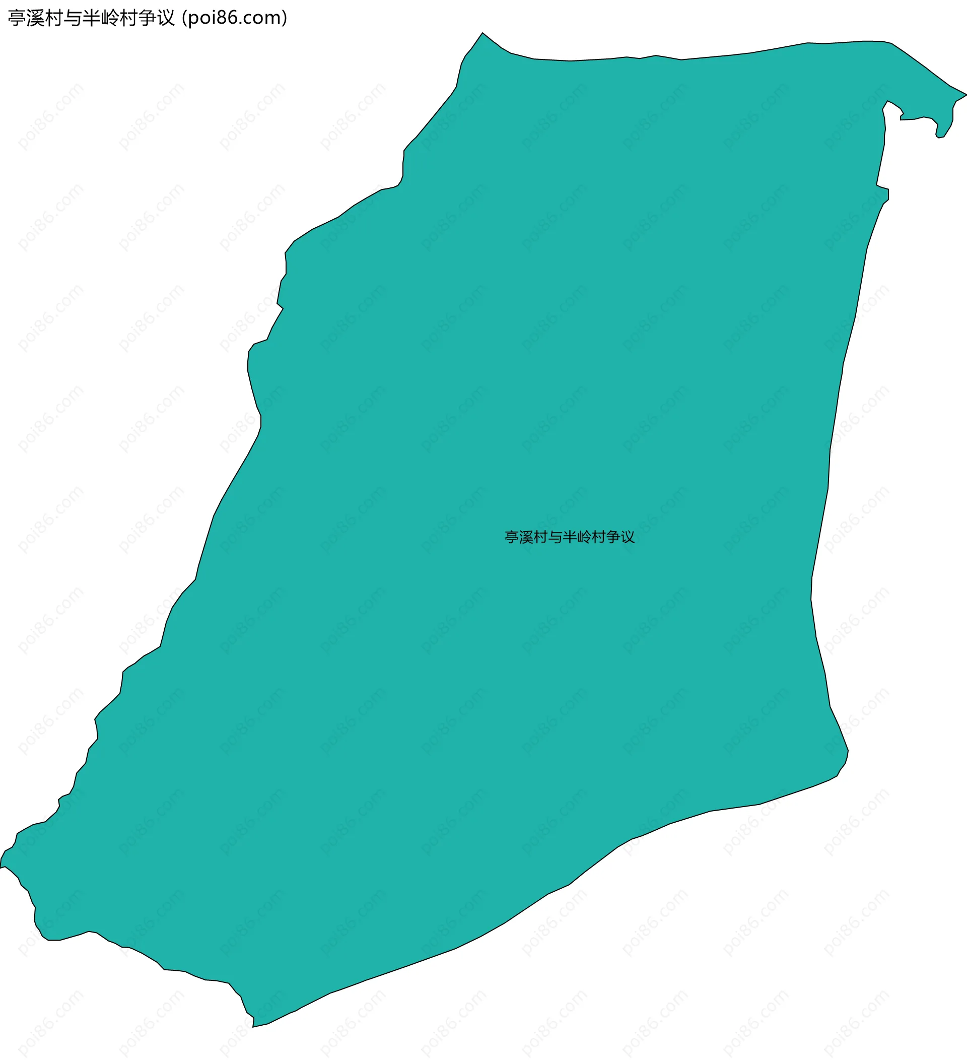 亭溪村与半岭村争议边界地图