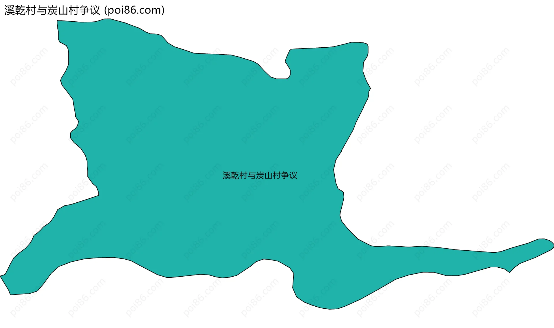 溪乾村与炭山村争议边界地图