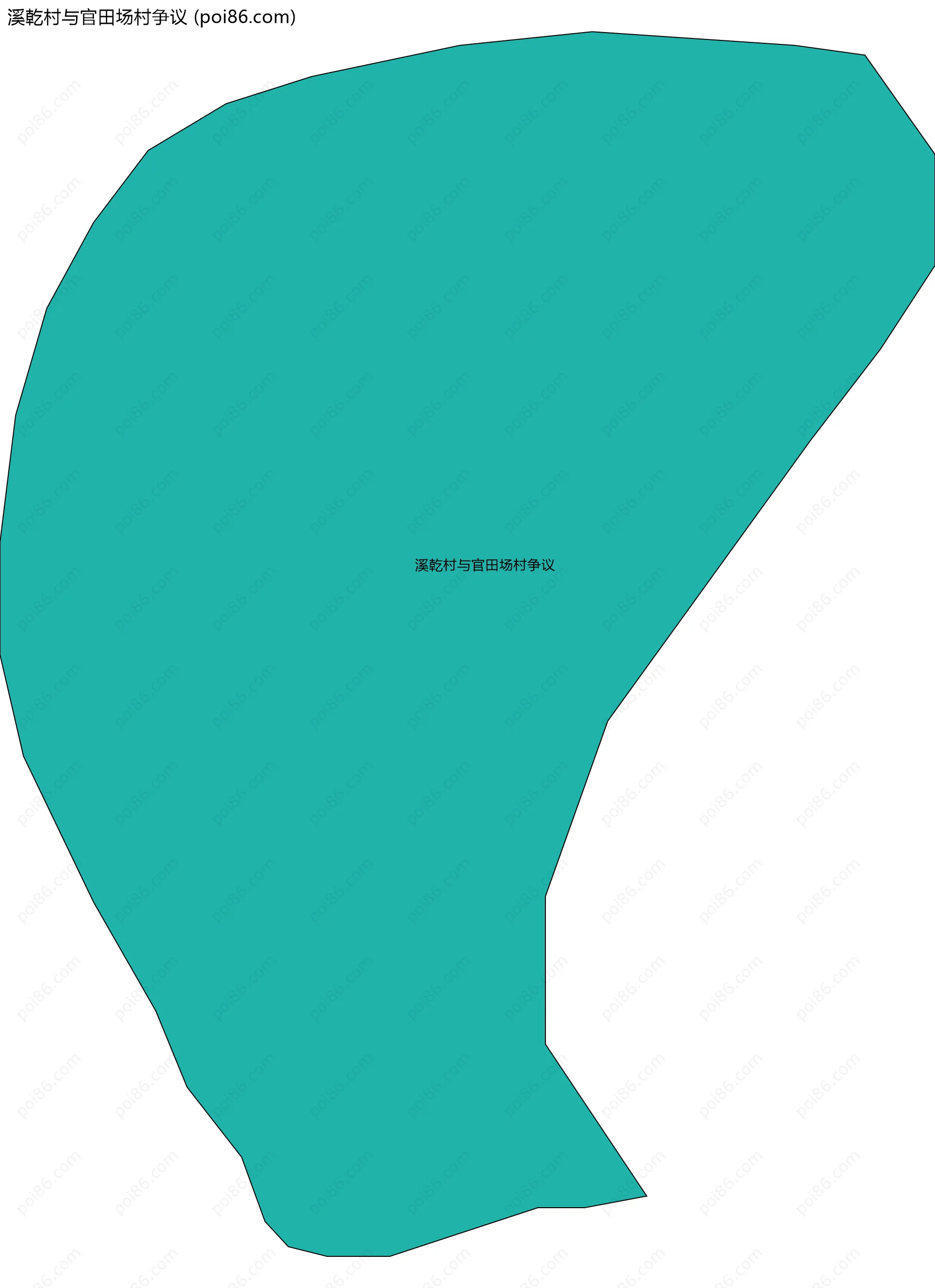 溪乾村与官田场村争议边界地图