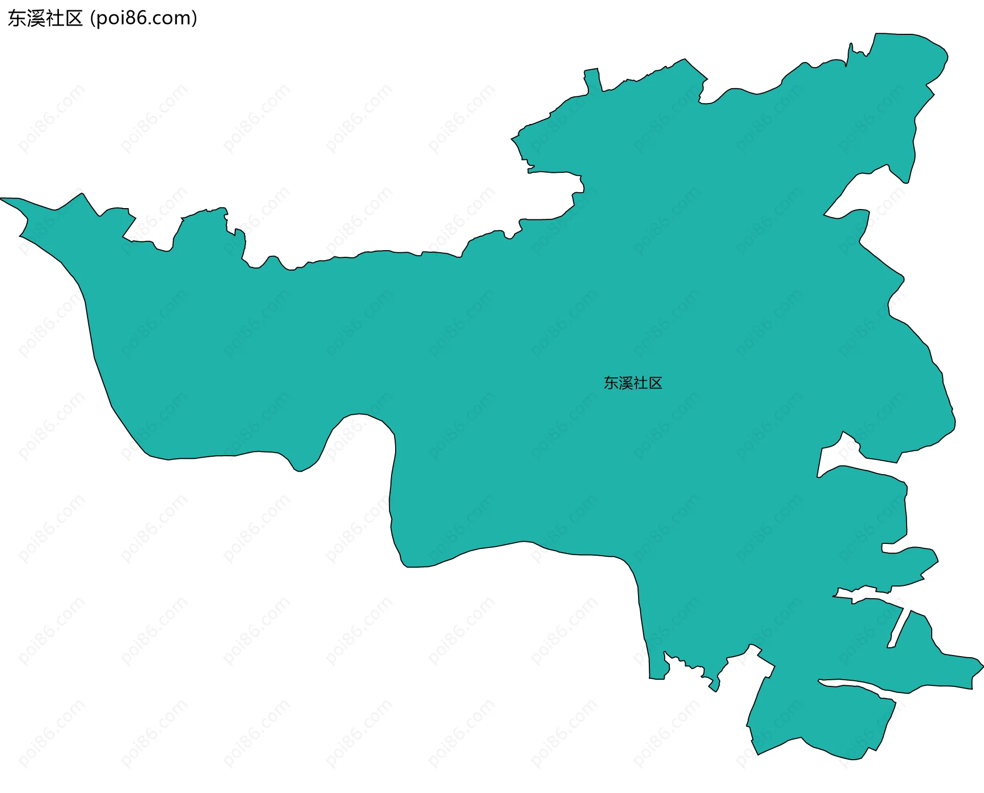 东溪社区边界地图