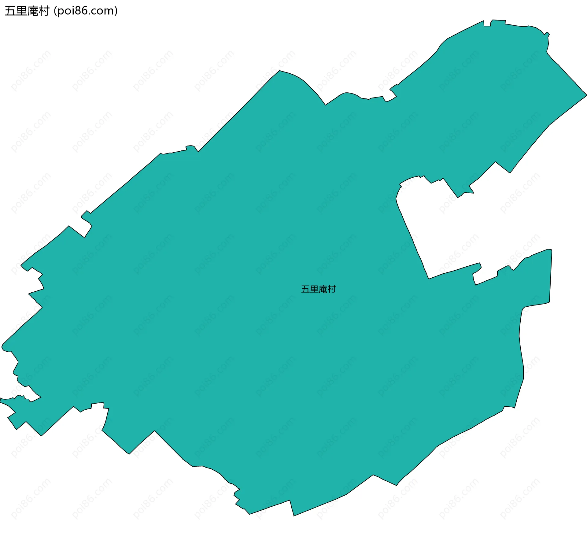 五里庵村边界地图