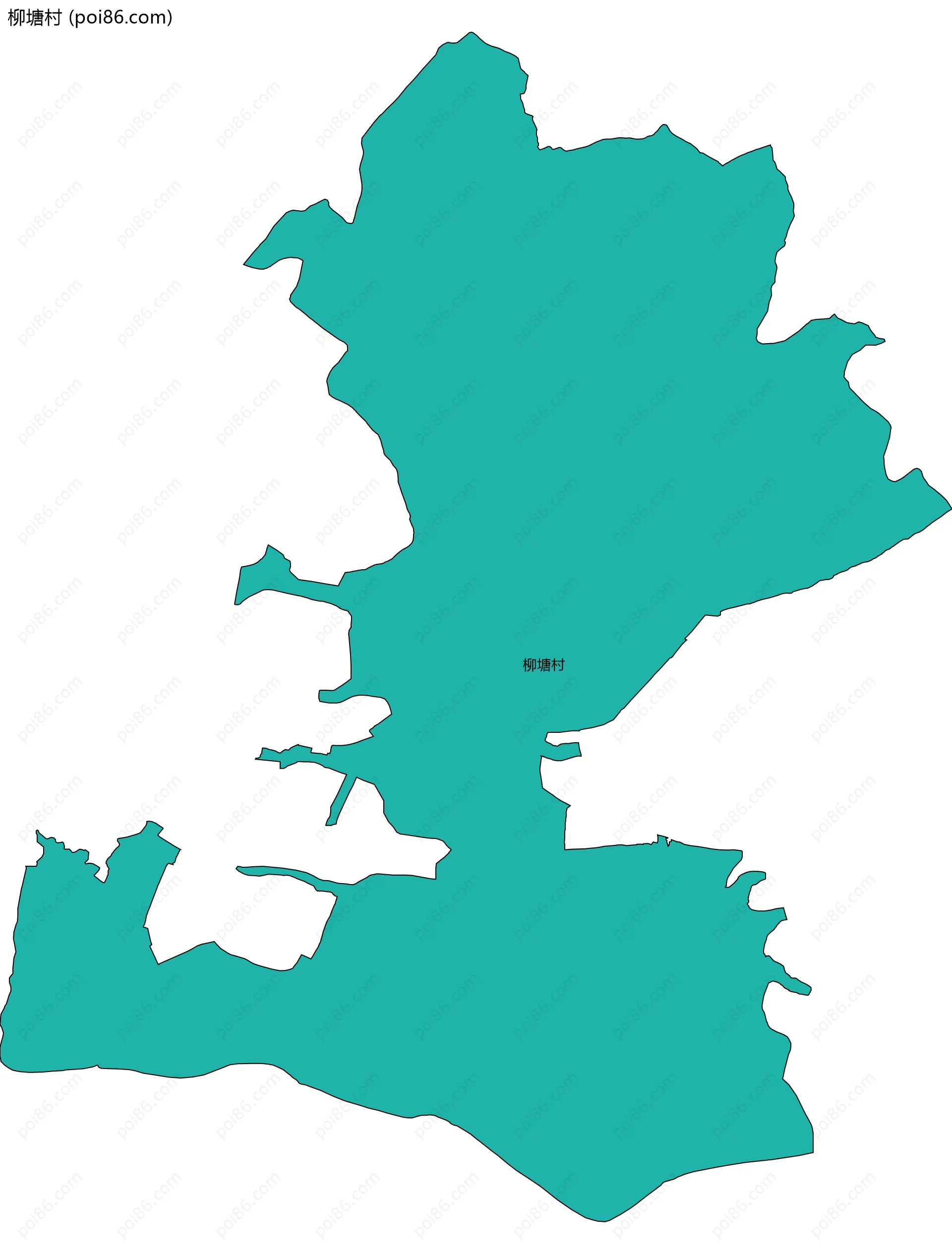 柳塘村边界地图