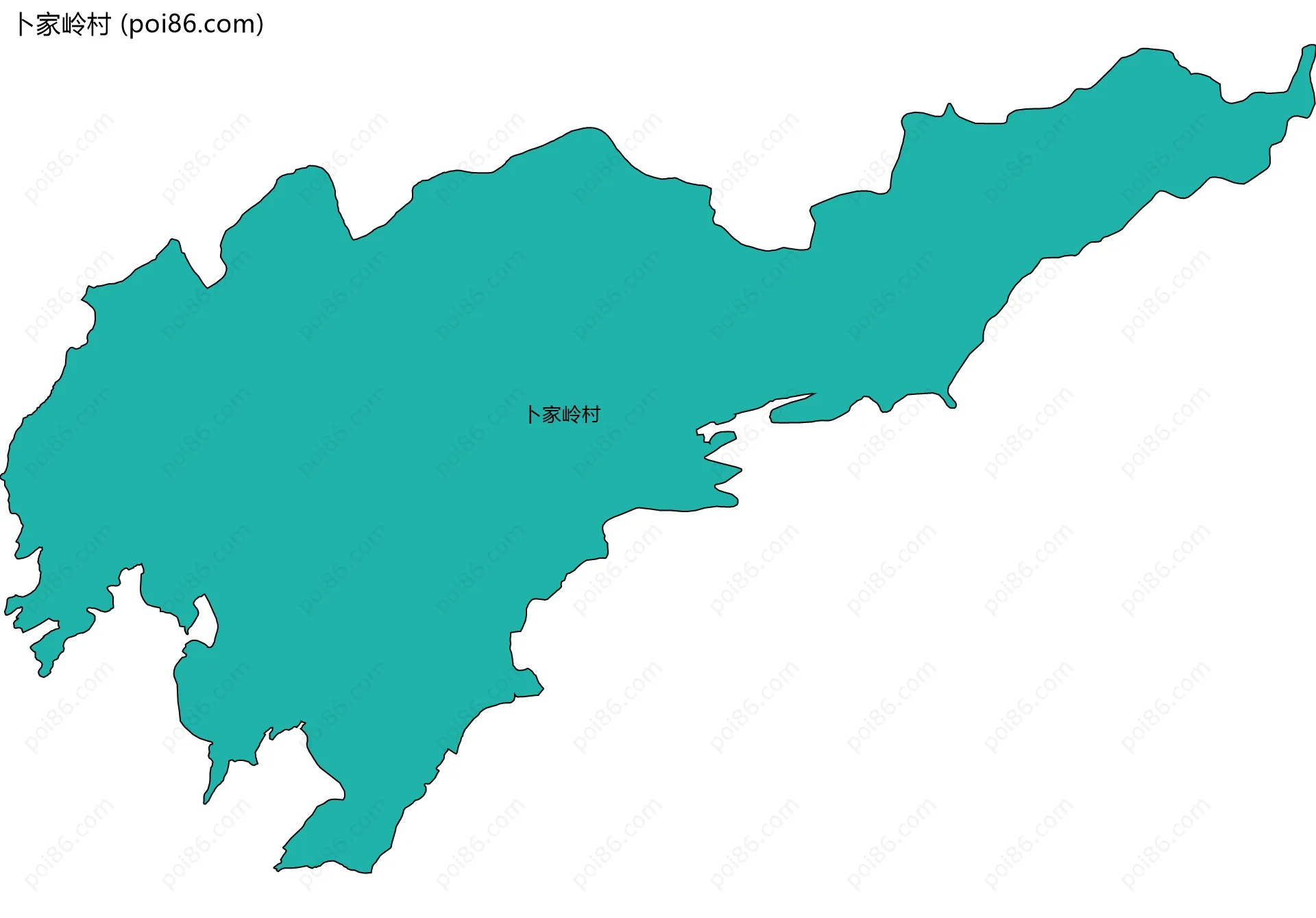 卜家岭村边界地图