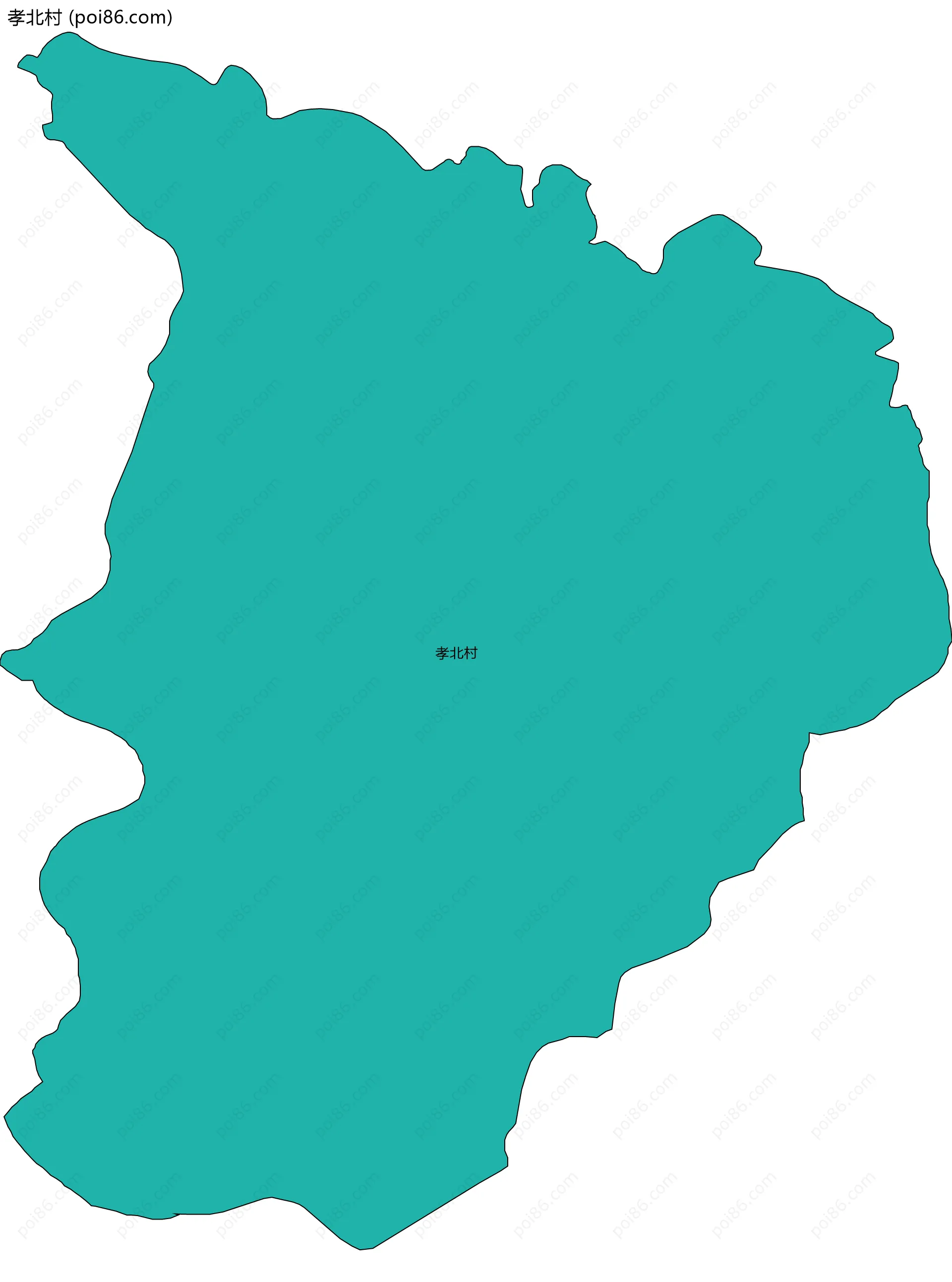 孝北村边界地图