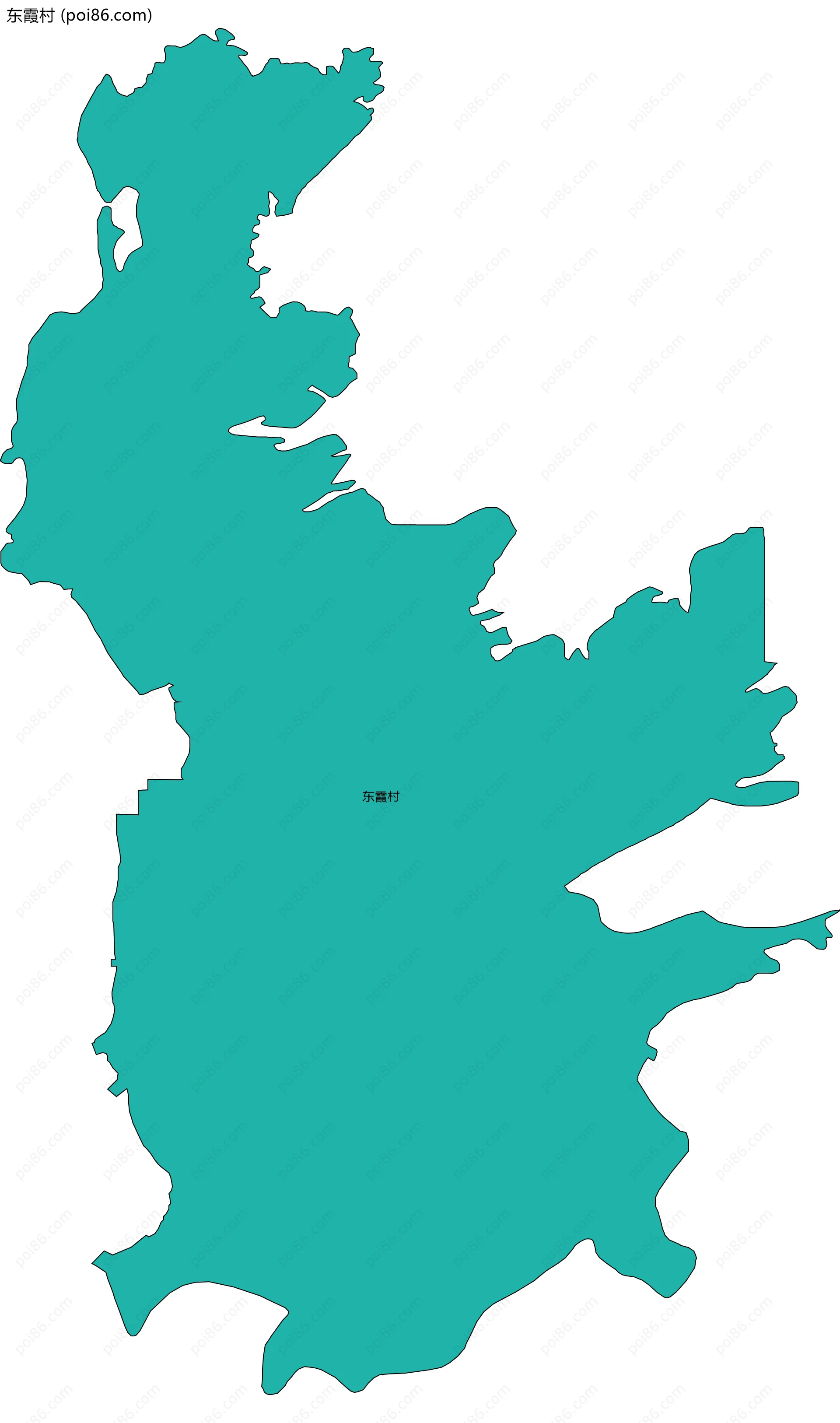 东霞村边界地图