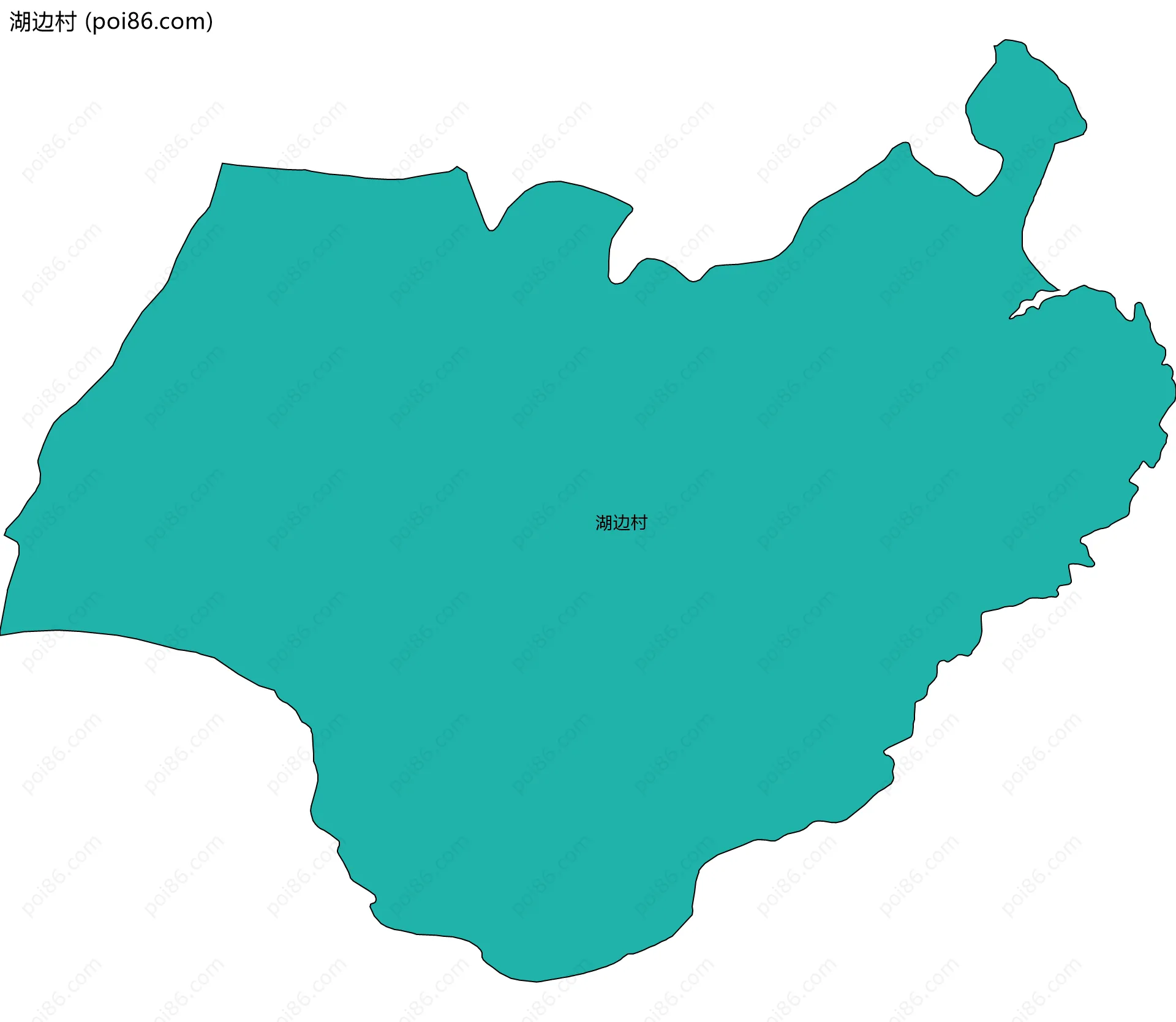 湖边村边界地图