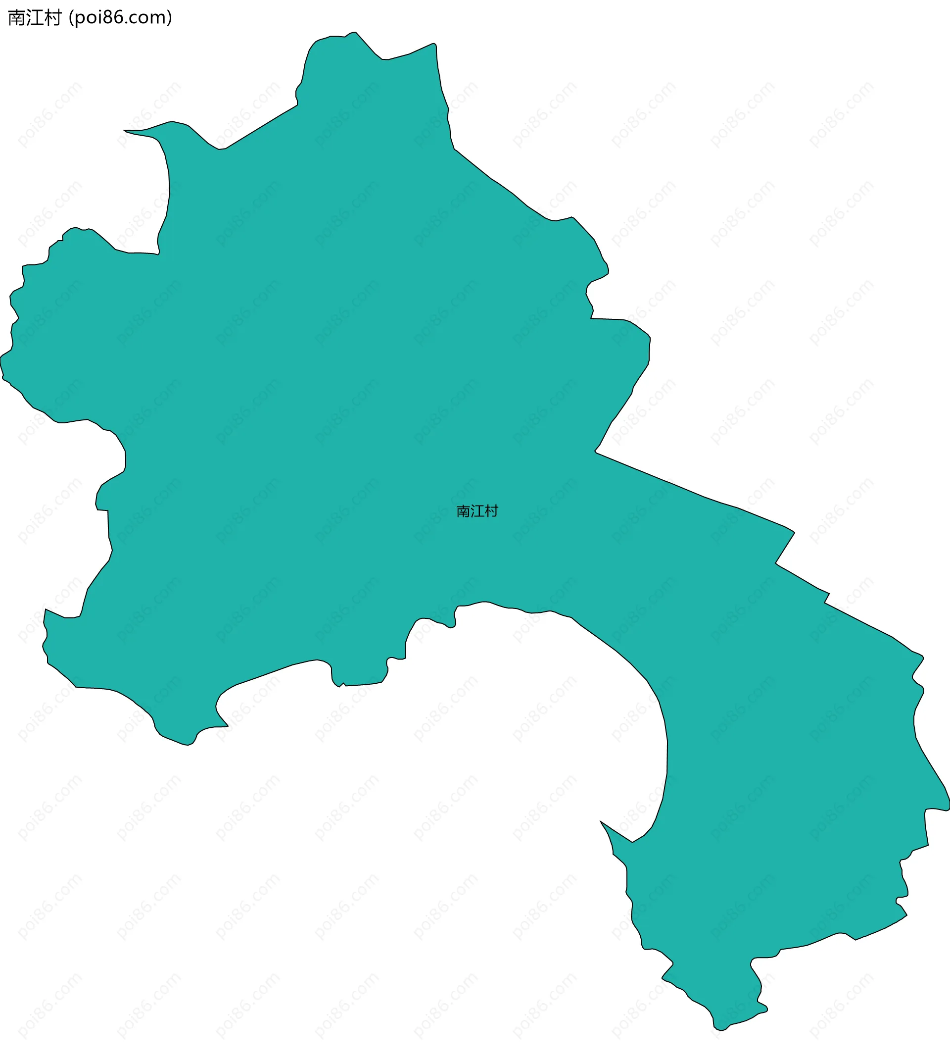 南江村边界地图