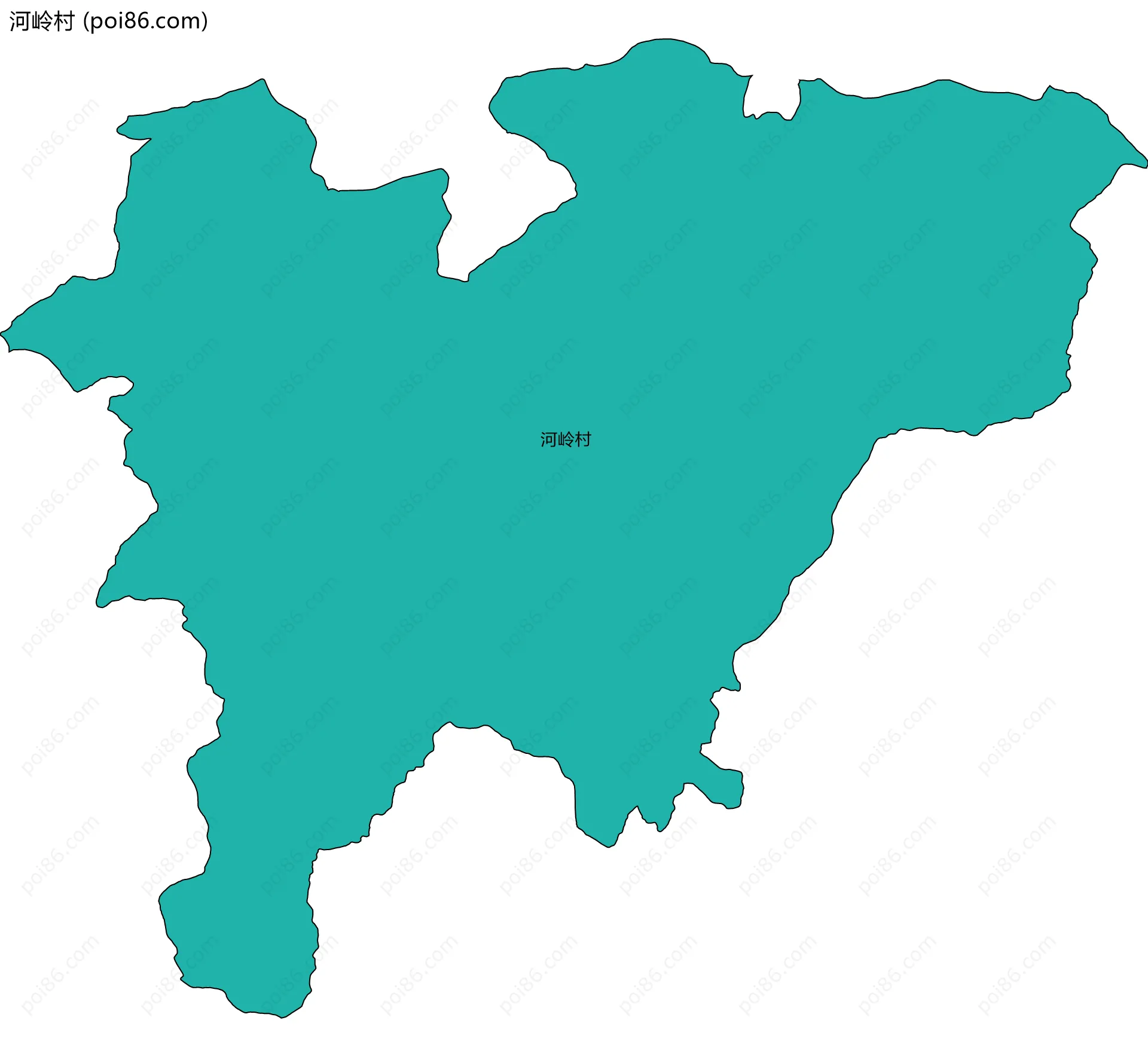 河岭村边界地图