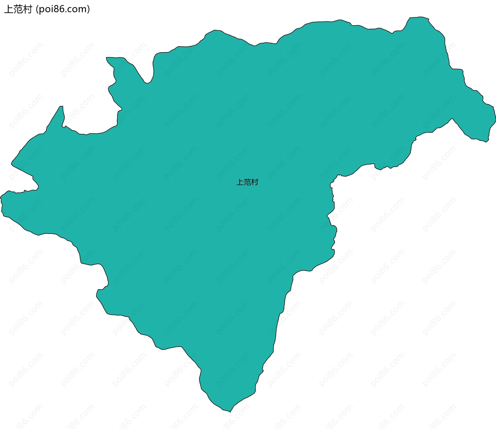 上范村边界地图