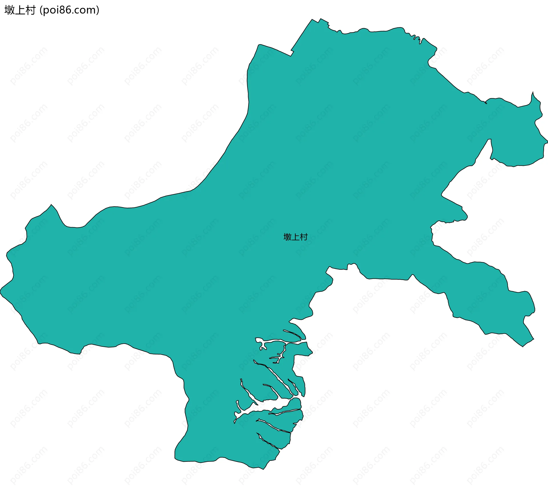 墩上村边界地图