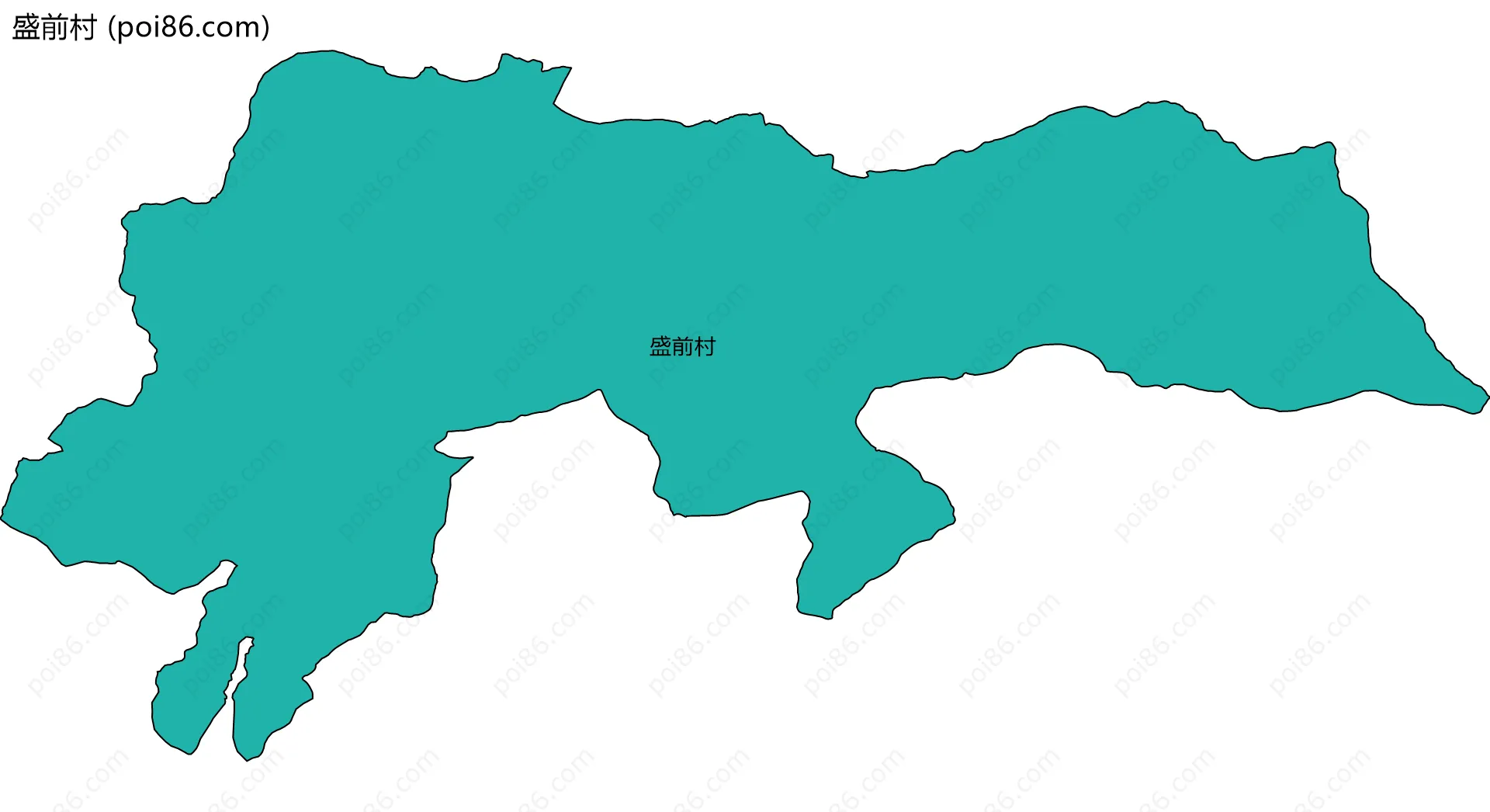 盛前村边界地图