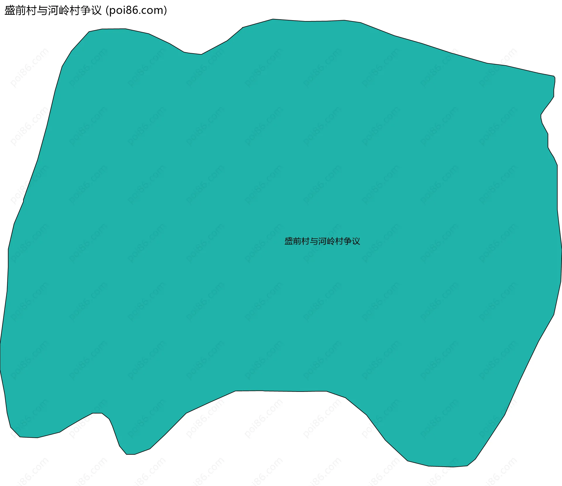 盛前村与河岭村争议边界地图