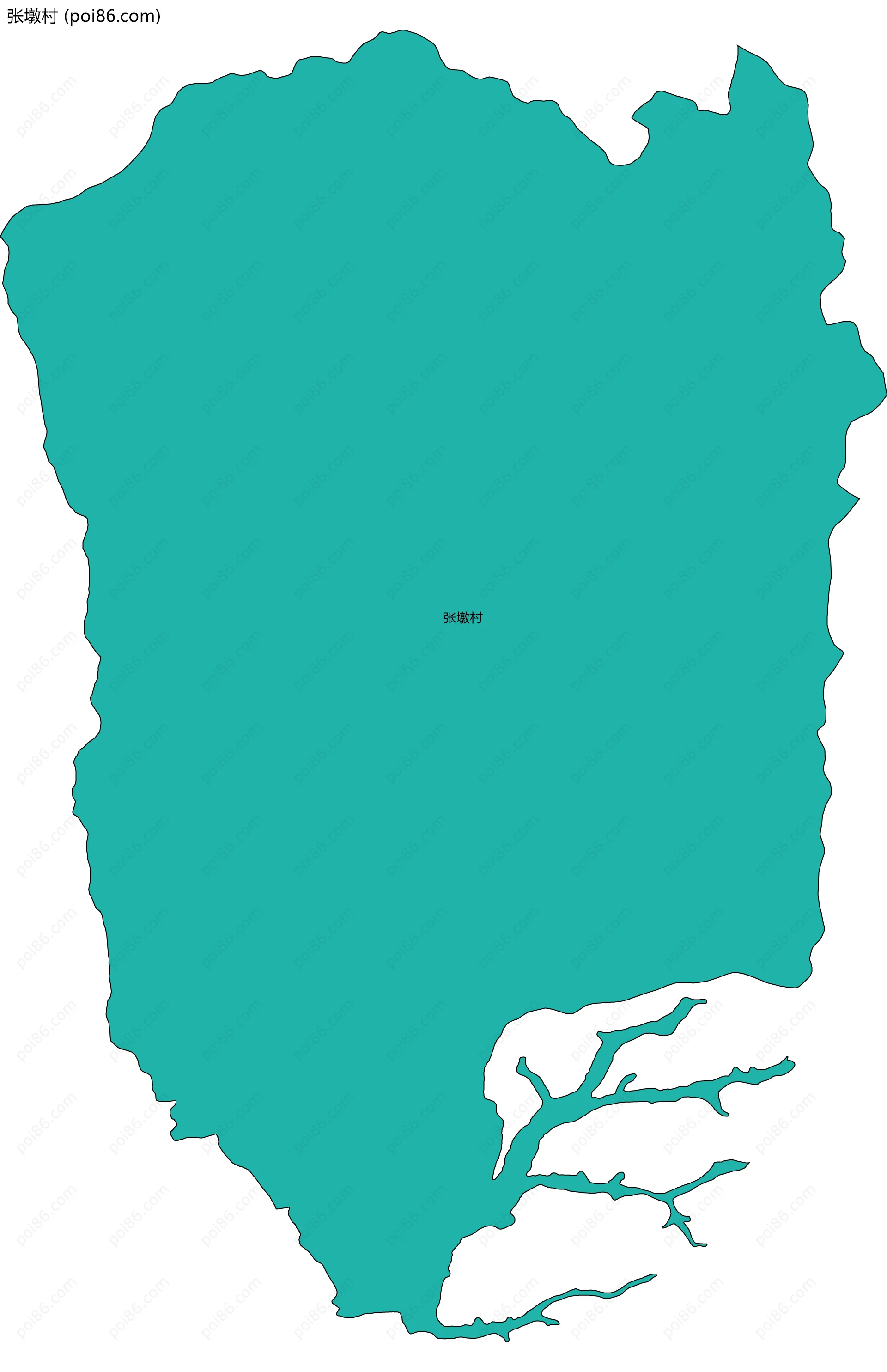 张墩村边界地图