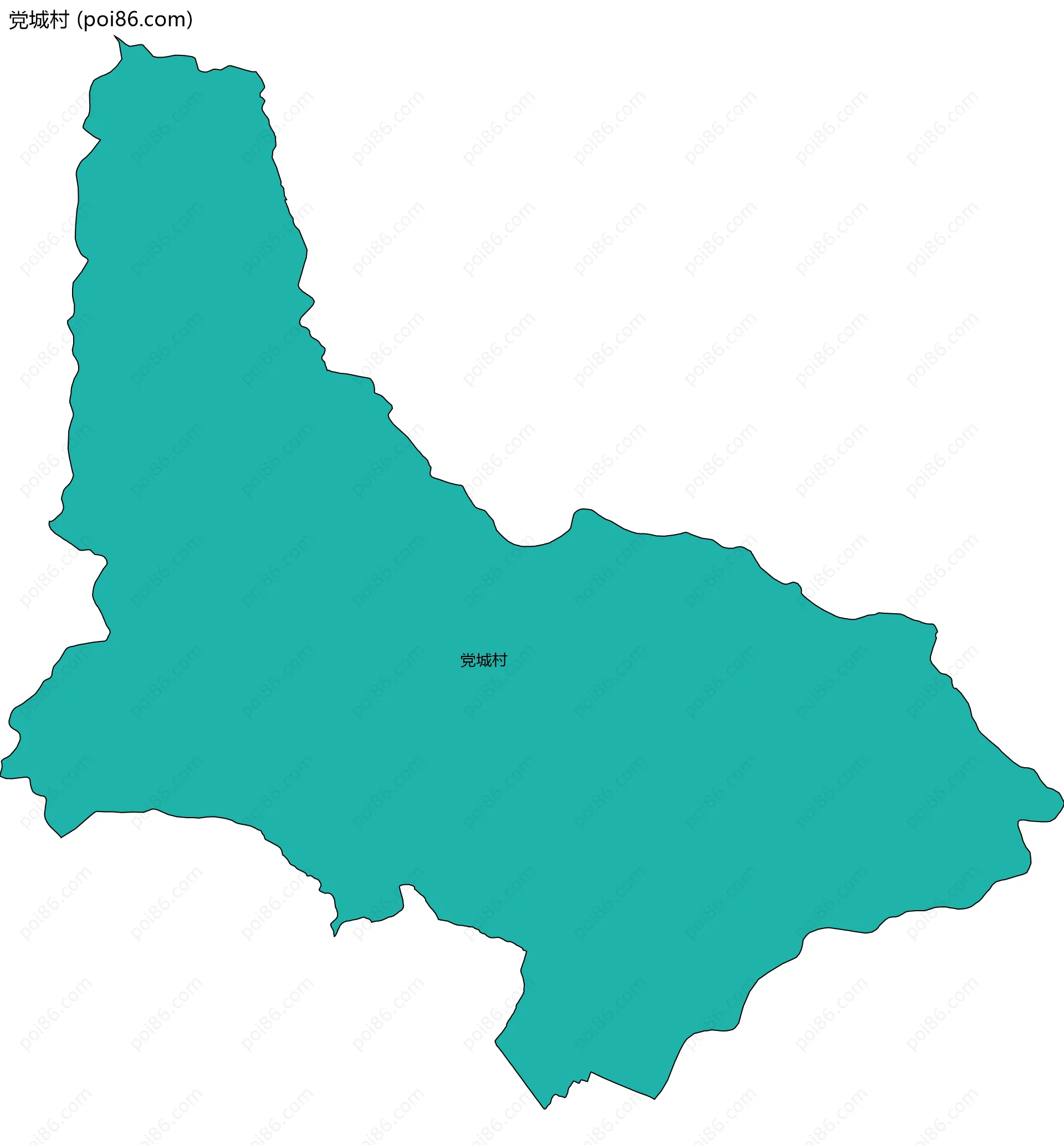 党城村边界地图