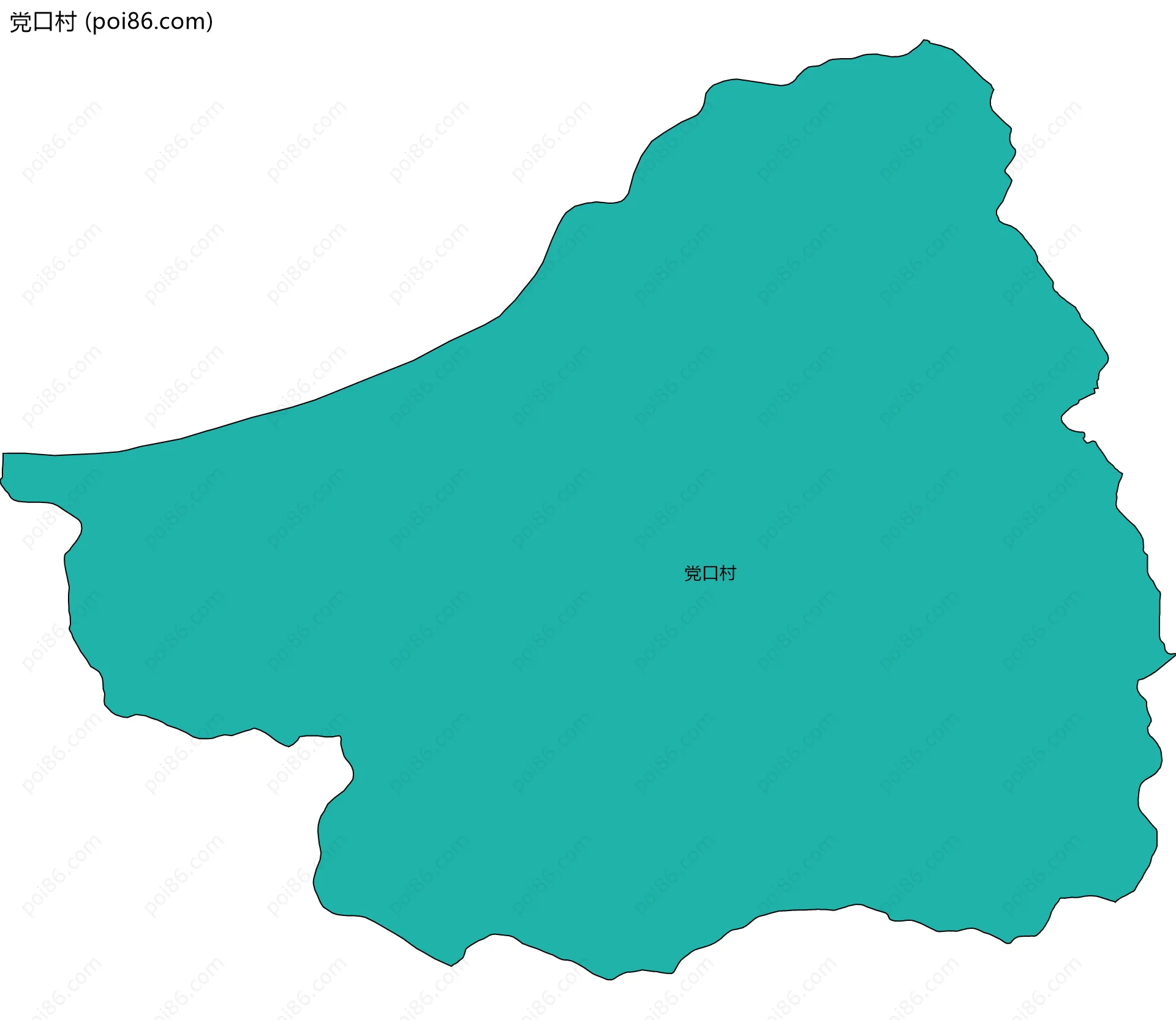 党口村边界地图