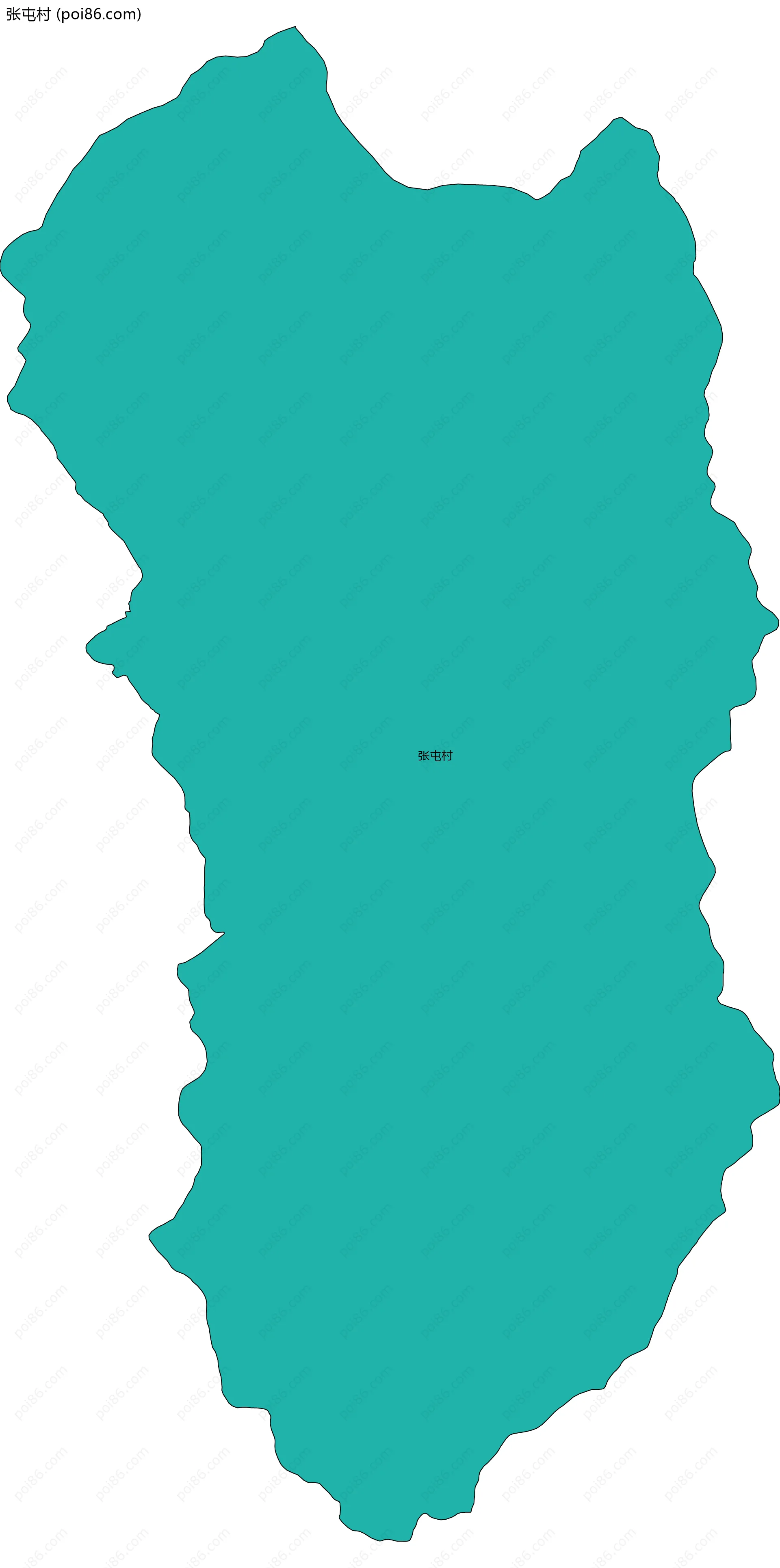 张屯村边界地图