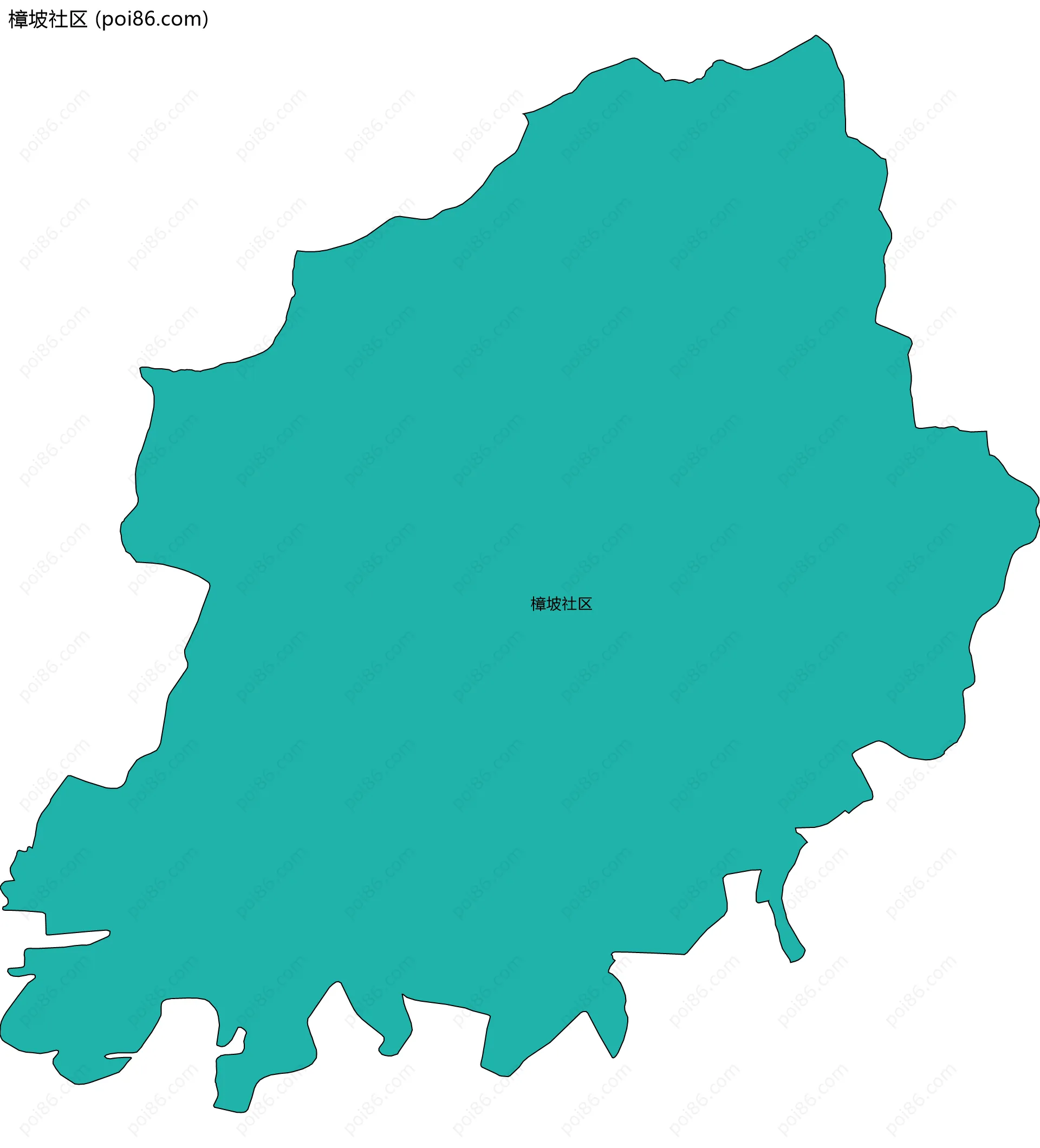 樟坡社区边界地图