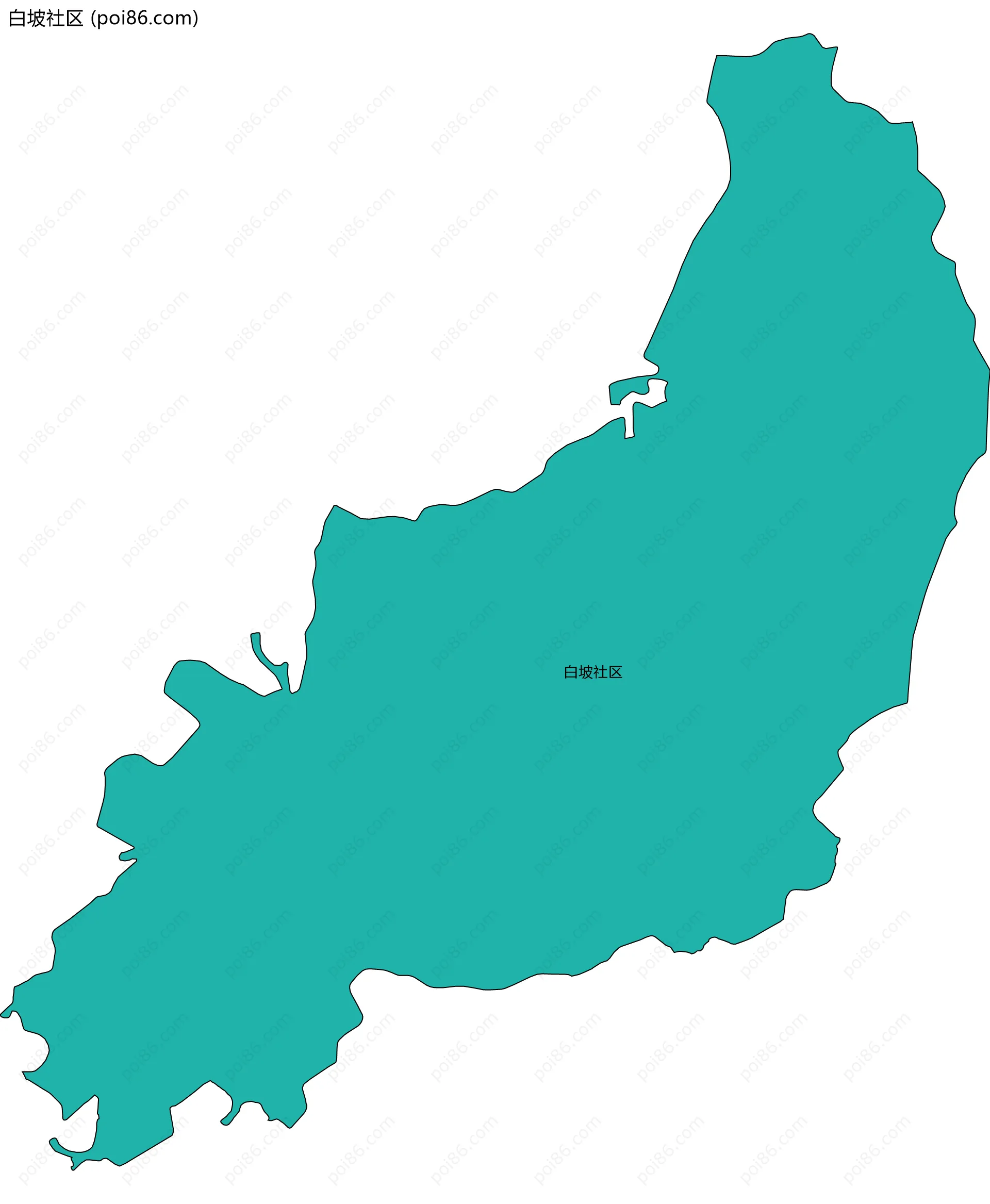 白坡社区边界地图