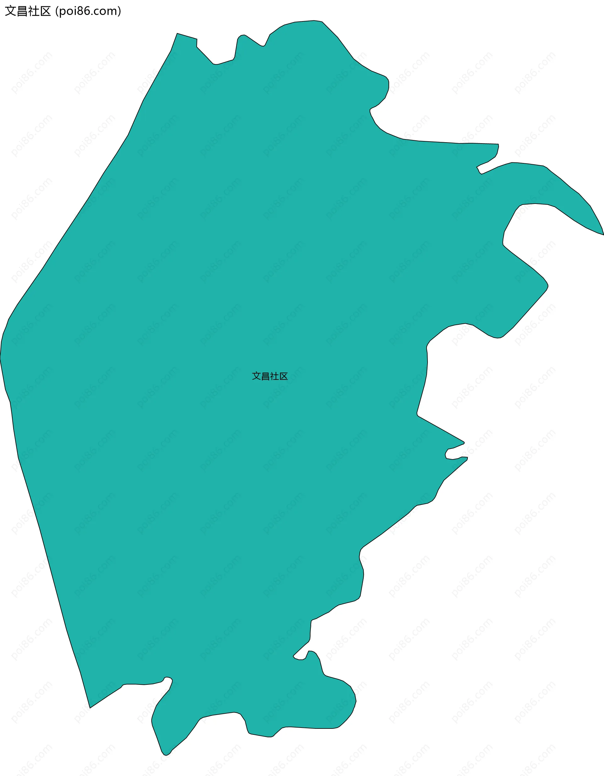 文昌社区边界地图